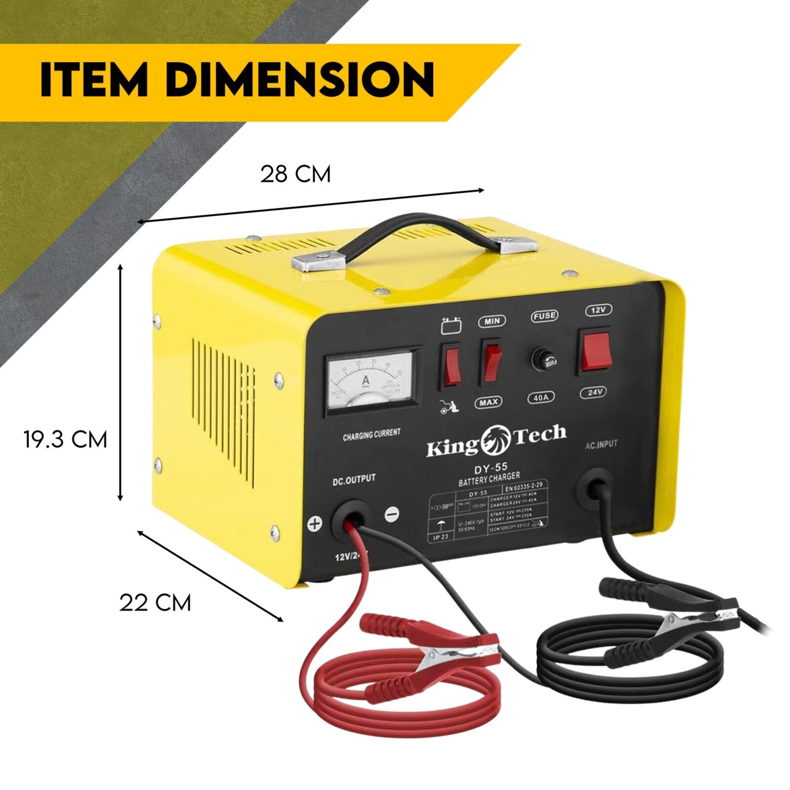 Car Battery Charger 2 in 1 40A 12V 24V For Car ATV Boat Caravan Motorcycle 2in1 - Image 7