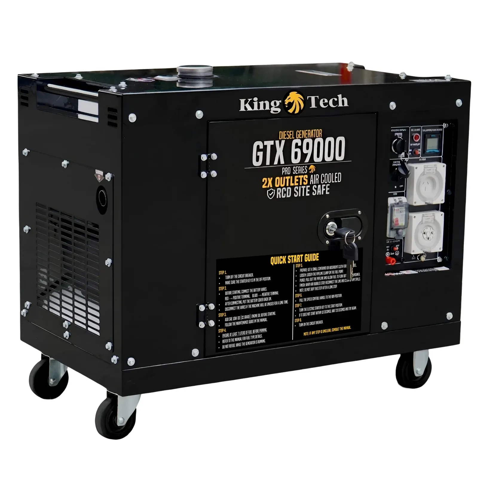 8.4kW Max 6kW Rated Diesel Generator New Single Phase Commercial - Image 1