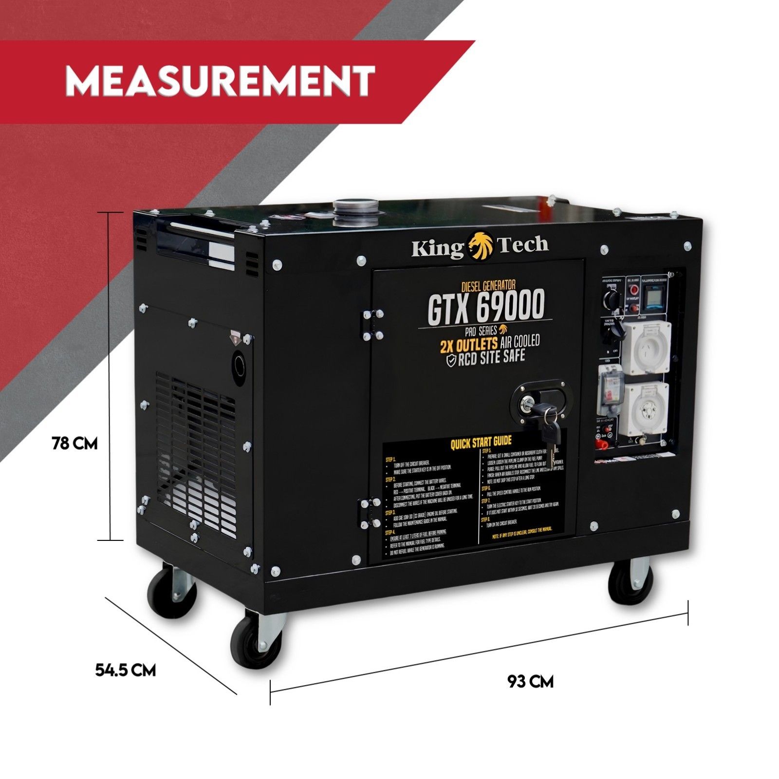 8.4kW Max 6kW Rated Diesel Generator New Single Phase Commercial - Image 8