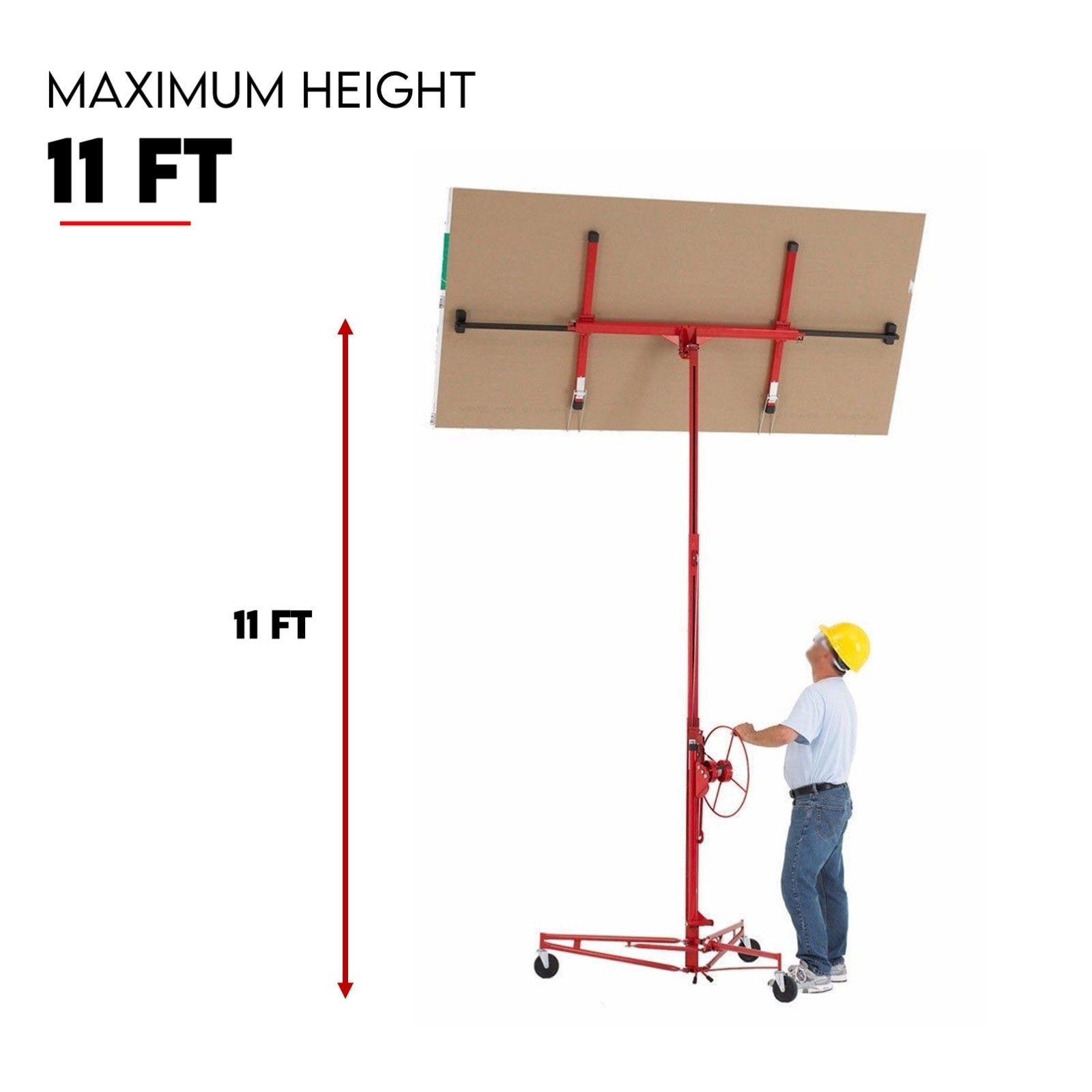 11FT Sheet Panel Lifter Plaster Drywall Panel Gyprock Plasterboard Hoist Lift - Image 7