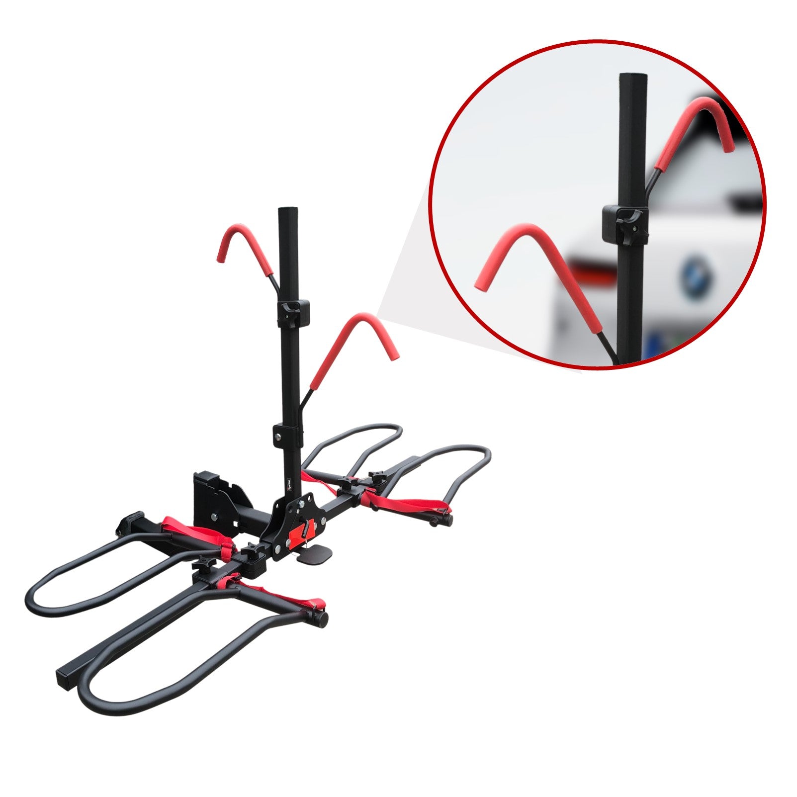 2 E Bike Platform Rack Rear Vehicle Car Carrier Bicycle Holder Hitch Receiver Foldable - Image 7