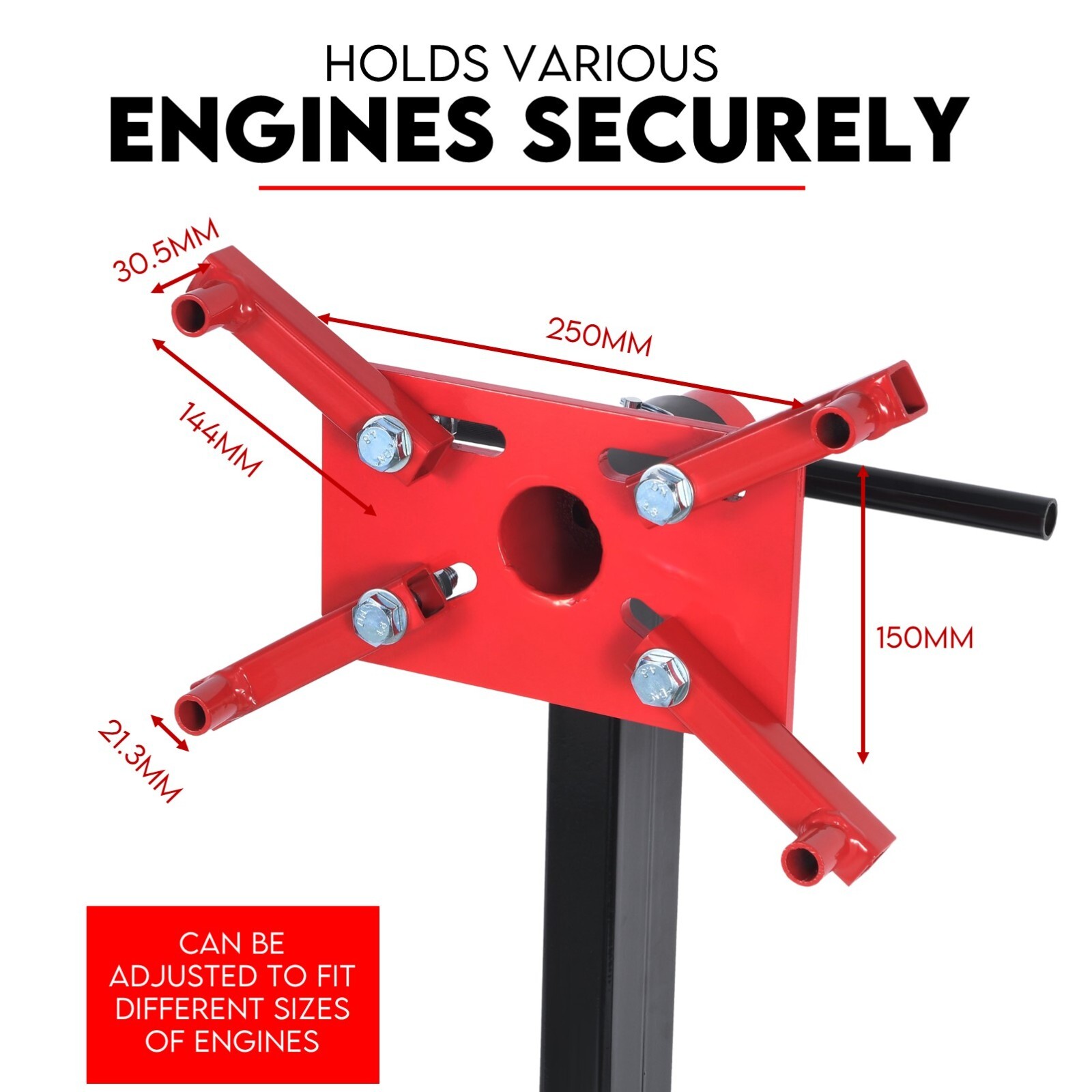 Engine Stand H Frame 450kg 1000lb Industrial Workshop Cars Auto Motor 4 Wheels - Image 5