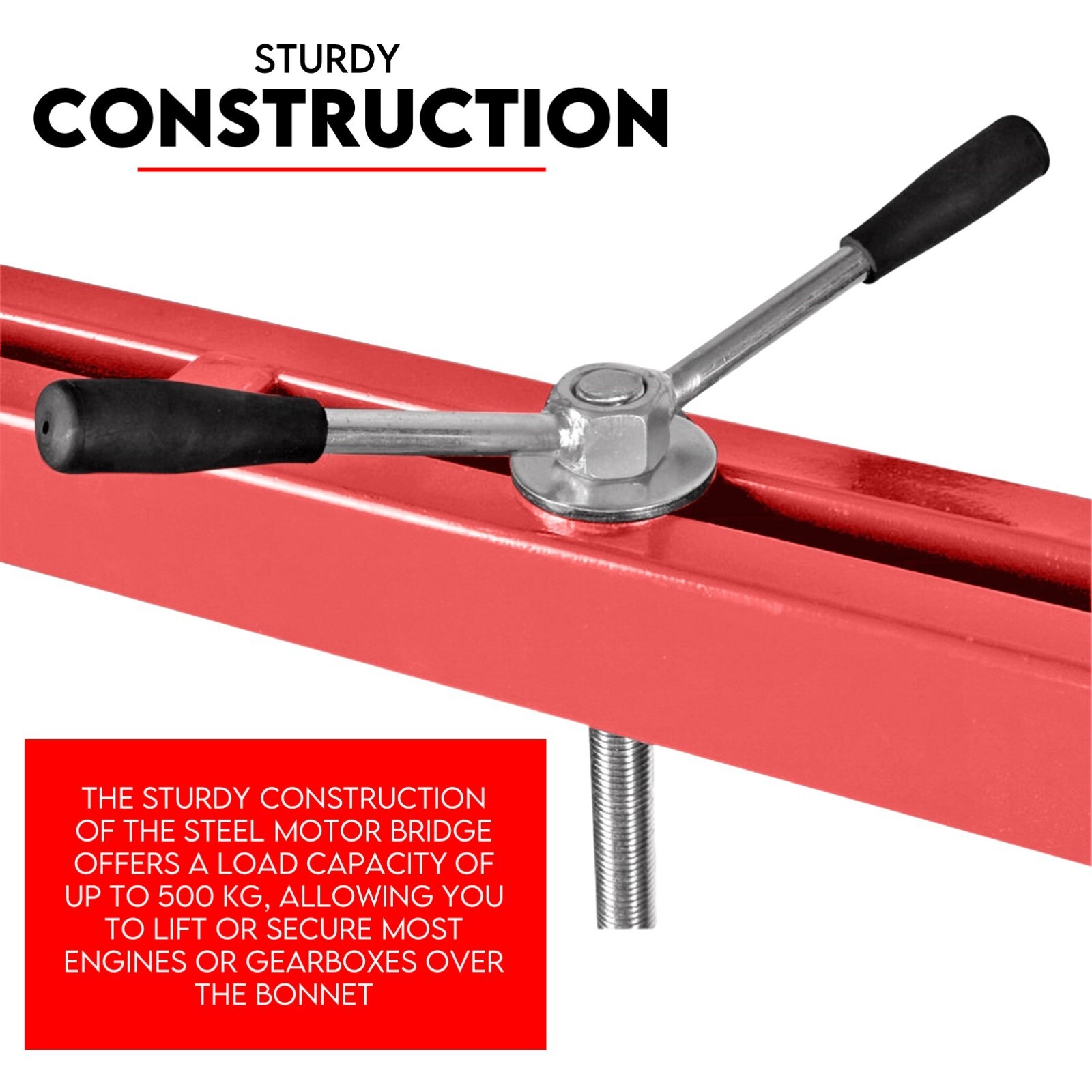 500Kg Engine Support Bar Beam Transmission Gearbox Lift Hoist Crane Garage - Image 7
