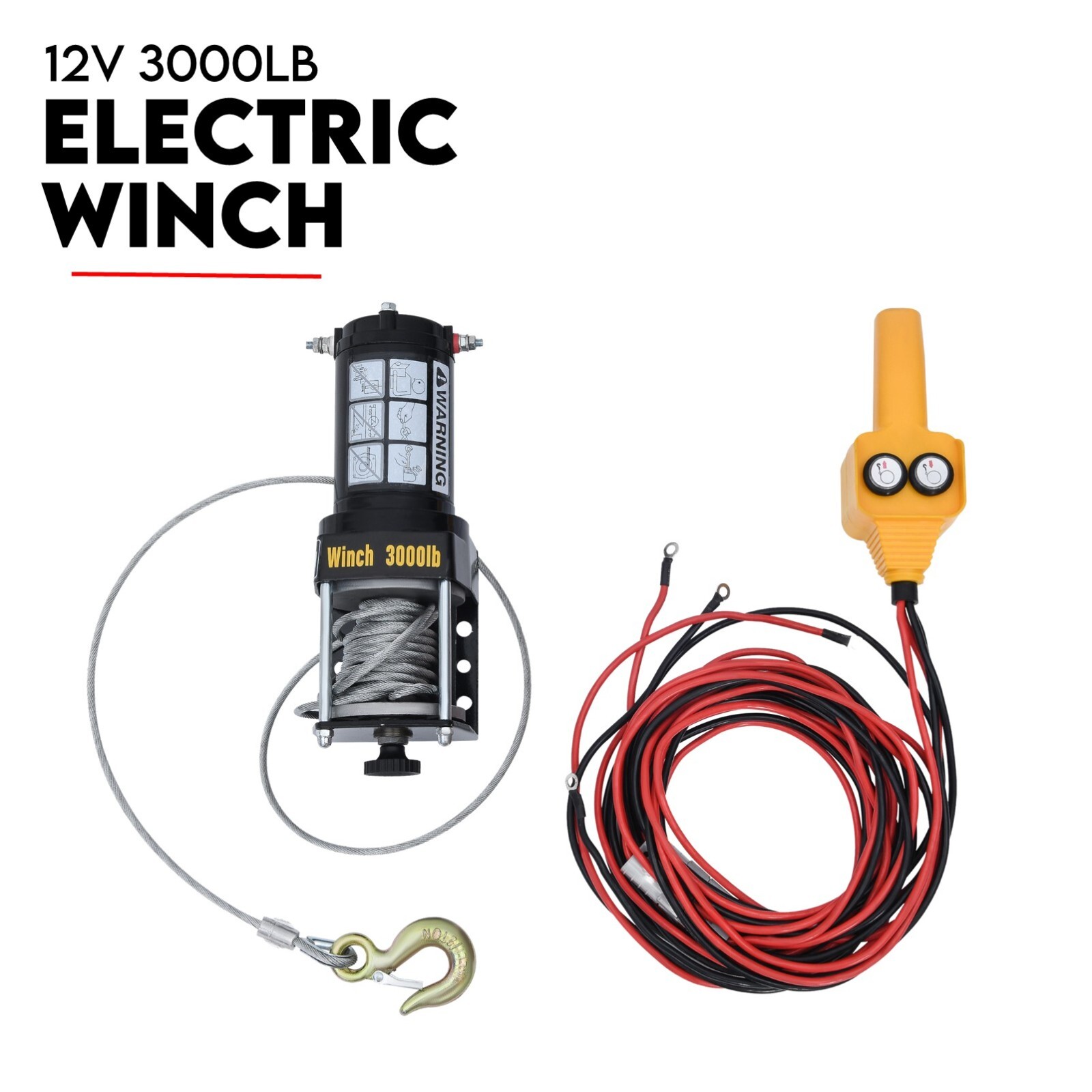 800kg Electric Hoist Winch Crane 12V Swivel Car Truck UTE Lift 360° Pick up - Image 7