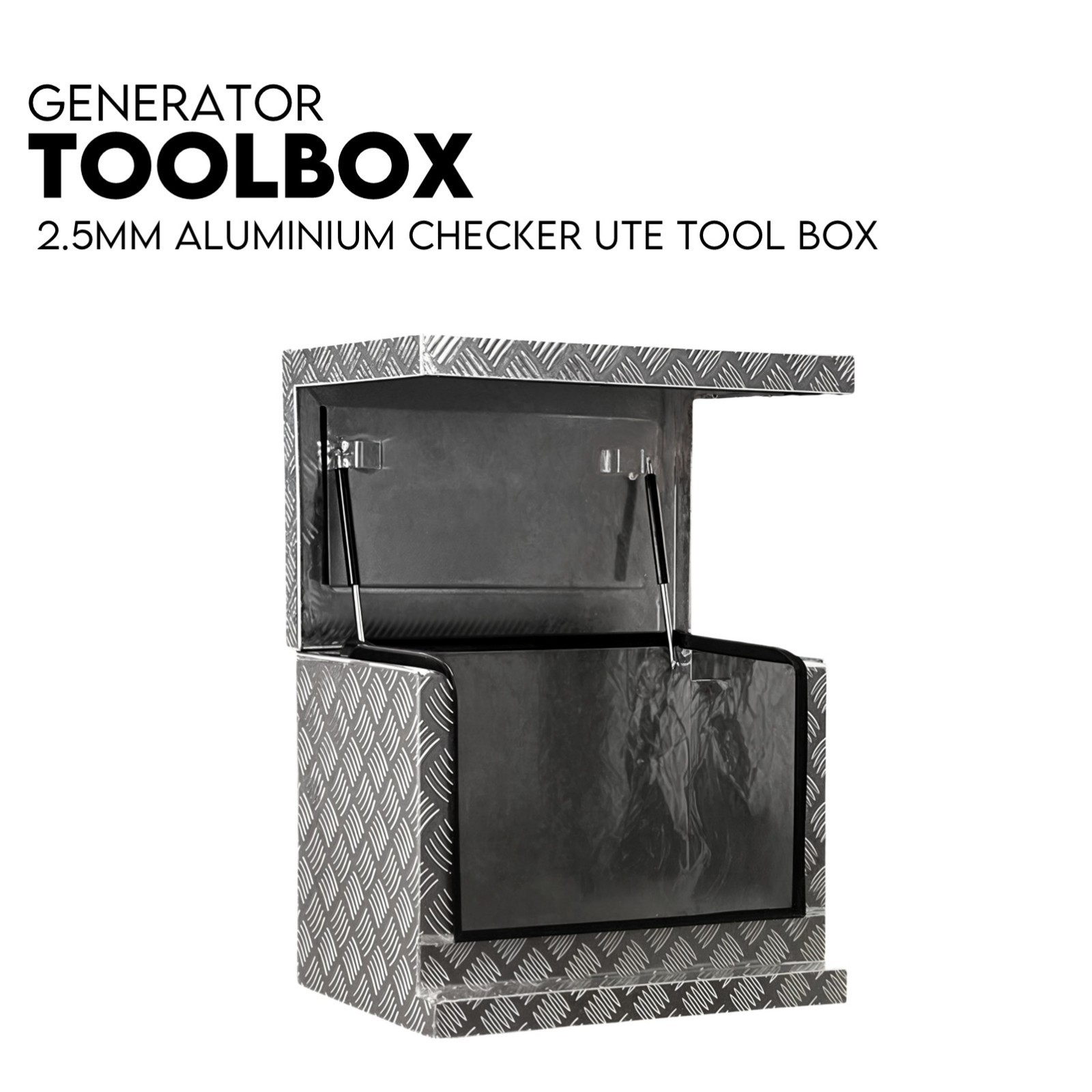 Aluminium Toolbox Ute Generator Trailer Truck Canopy Camper Tool Box 620x400x500mm - Image 1
