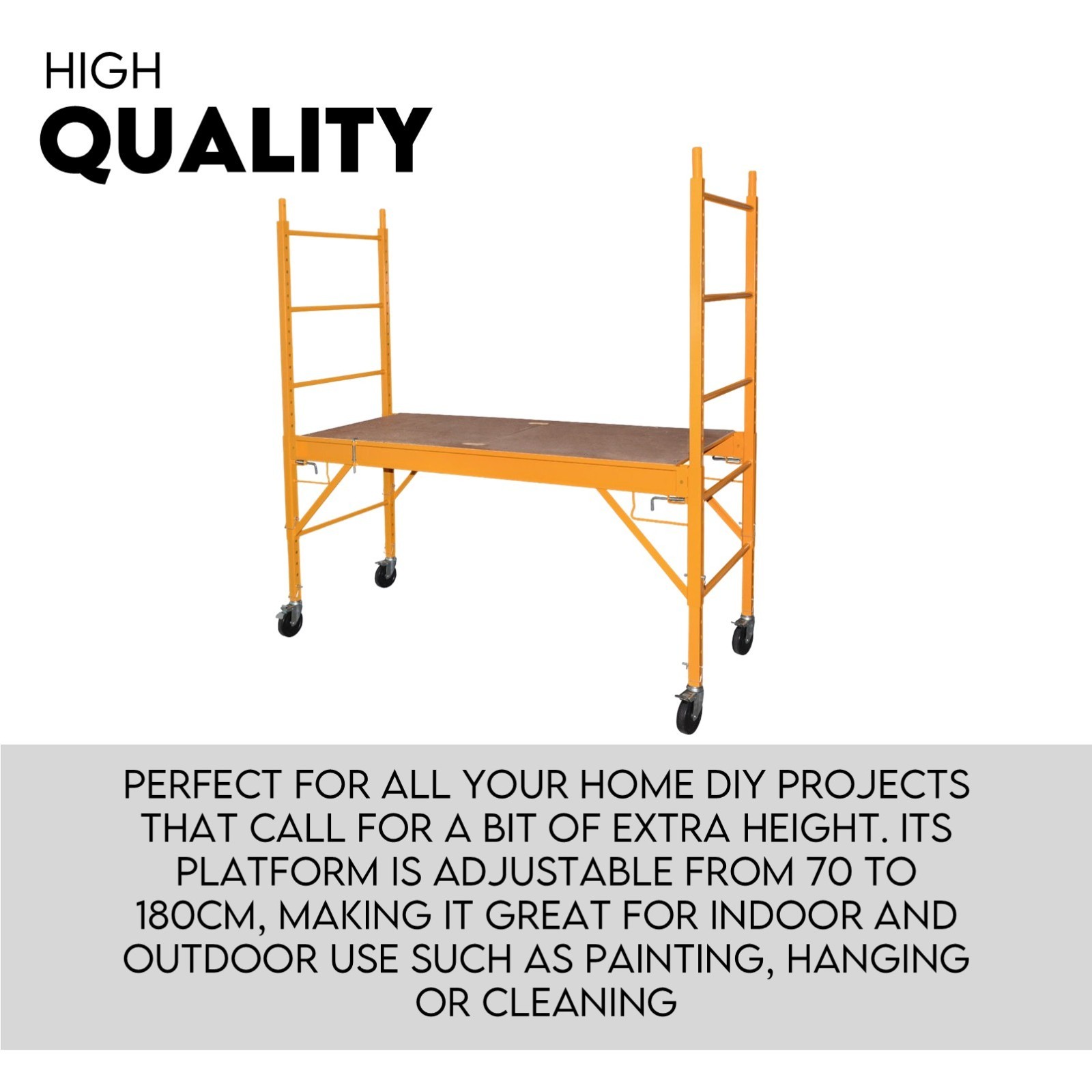 450kg Mobile Scaffold High Work Safety Platform Scaffolding Portable Ladder - Image 2