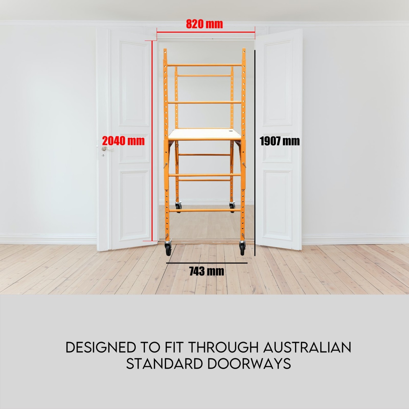 450kg Mobile Scaffold High Work Safety Platform Scaffolding Portable Ladder - Image 6