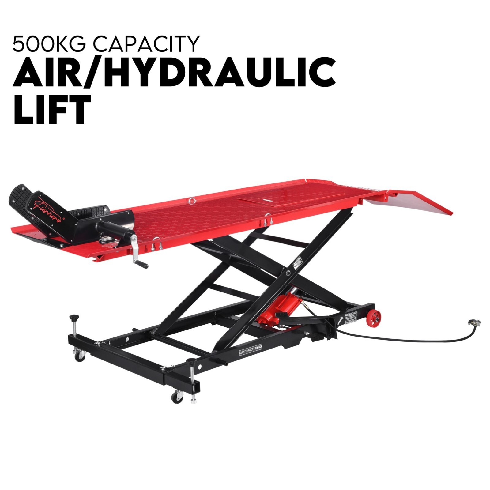 Motorcycle Lift 500kg Table Hydraulic Bike Jack Mechanic Stand Hoist Lifter - Image 1