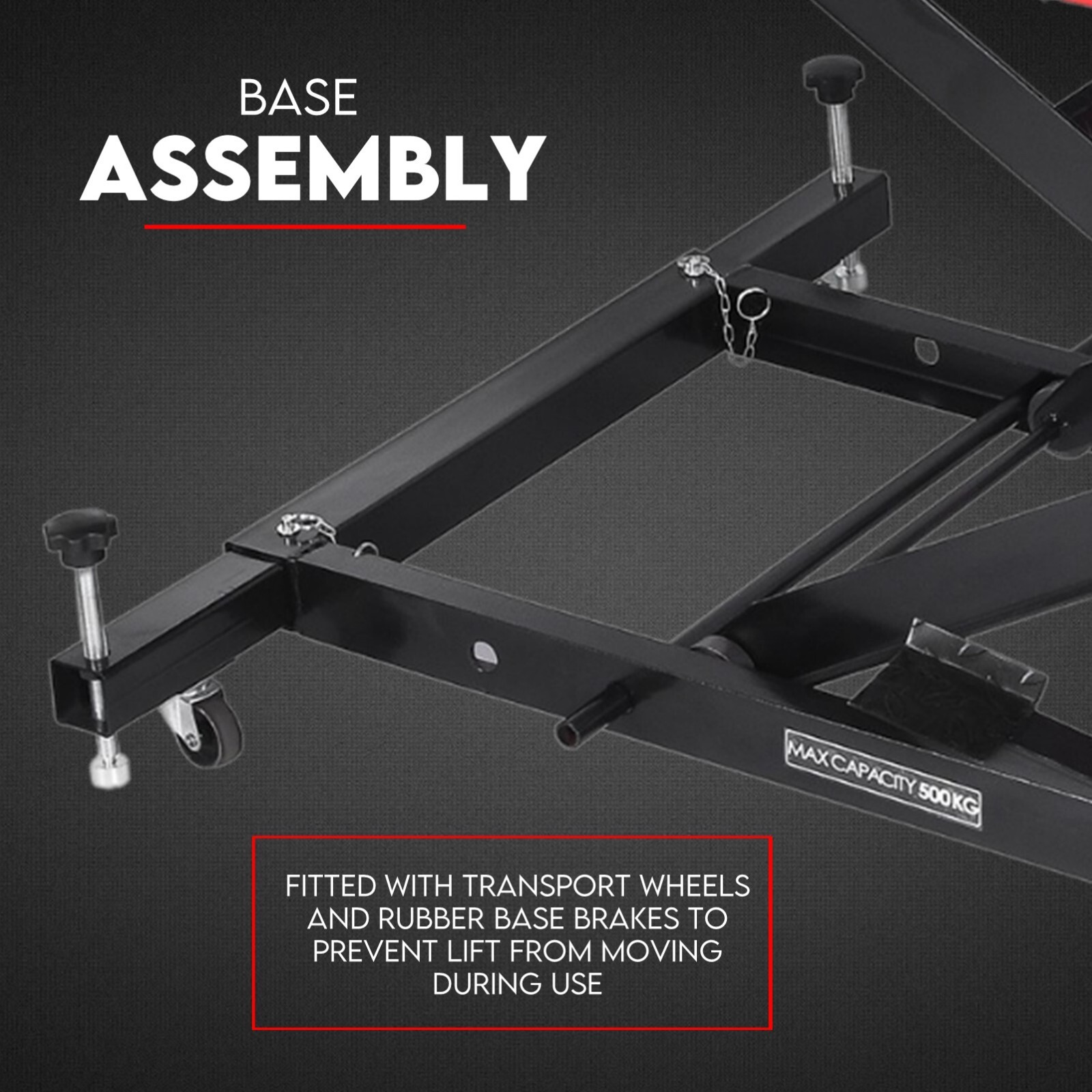 Motorcycle Lift 500kg Table Hydraulic Bike Jack Mechanic Stand Hoist Lifter - Image 2