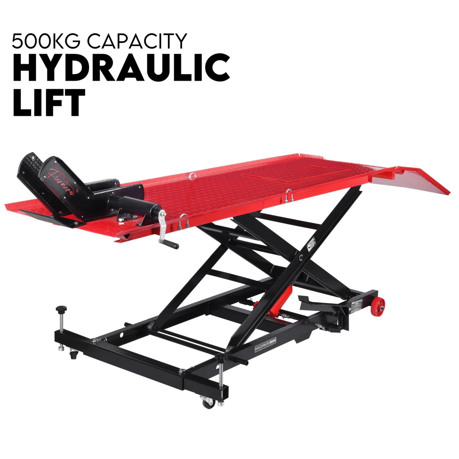500Kg Hydraulic Motorcycle Lift Motorbike Stand Bike Jack Hoist Lift Table - Image 1