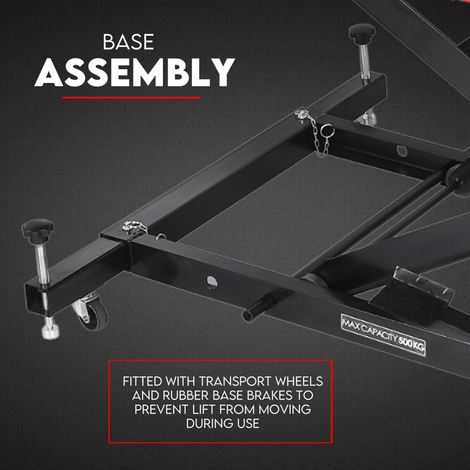Motorcycle Lift Table Hydraulic 500kg Bike Jack Mechanic Stand Hoist Lifter - Image 8