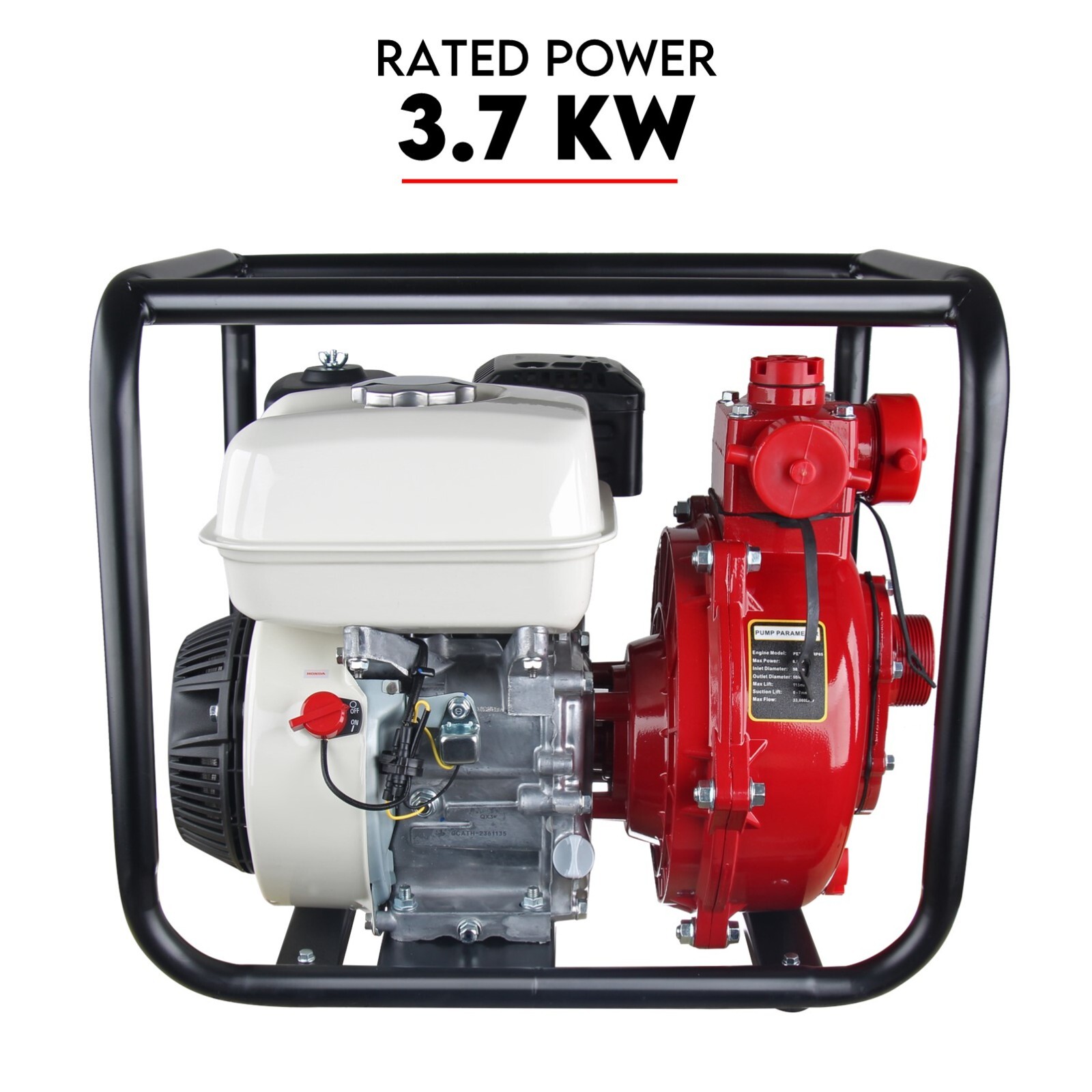 6.5HP Petrol Water Pump Honda GP200 Twin Impeller Irrigation Fire Fighting - Image 8