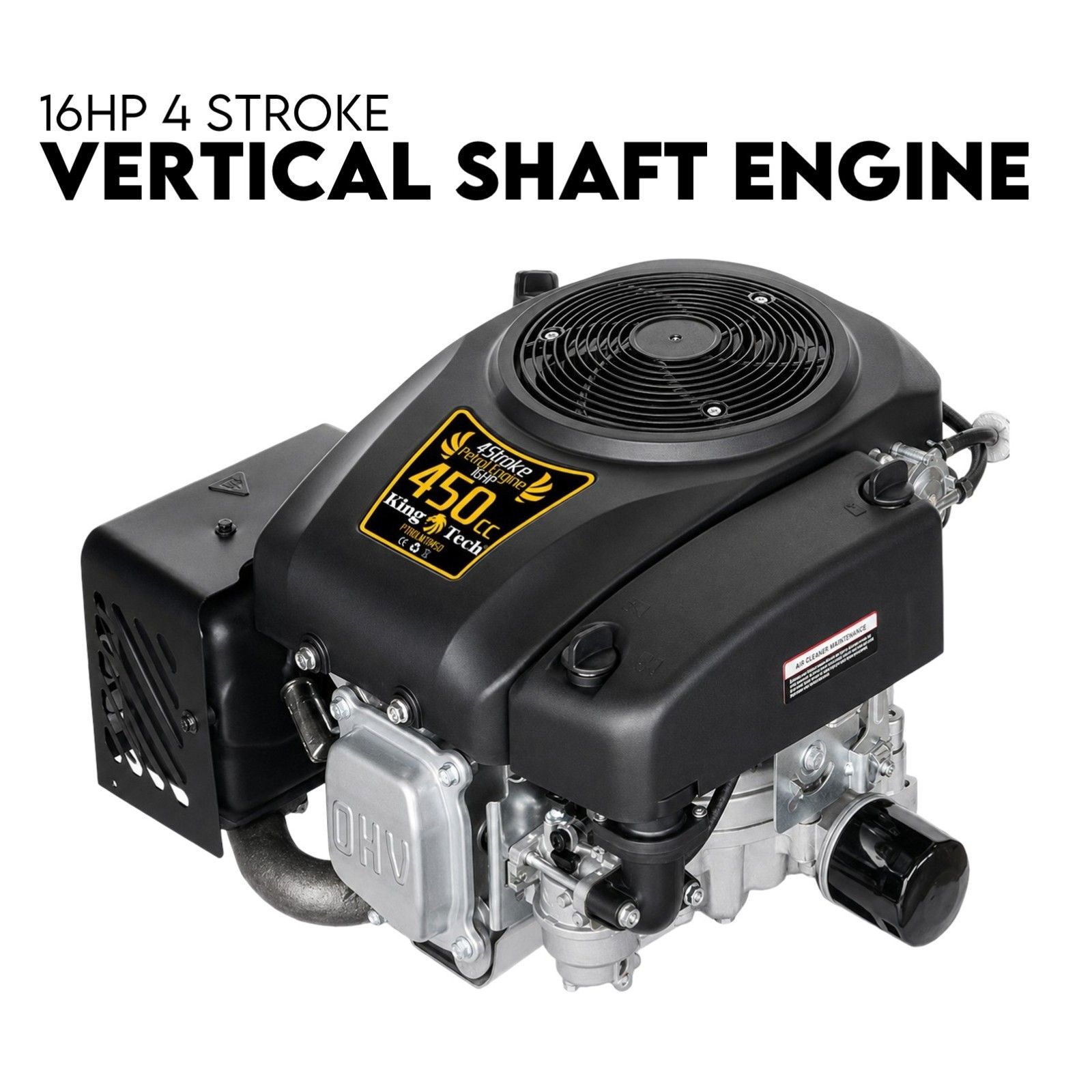 16HP Vertical Shaft Lawn Mower Engine Petrol 4 Stroke Ride on Motor OHV - Image 1