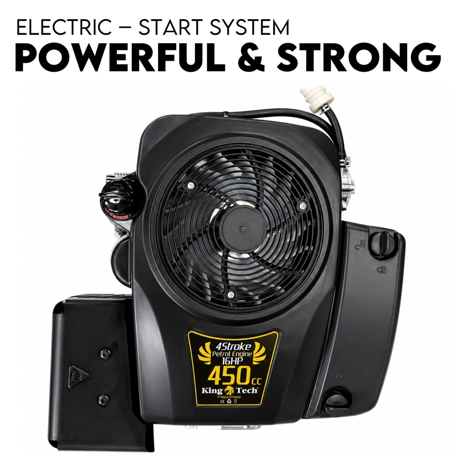 16HP Vertical Shaft Lawn Mower Engine Petrol 4 Stroke Ride on Motor OHV - Image 2