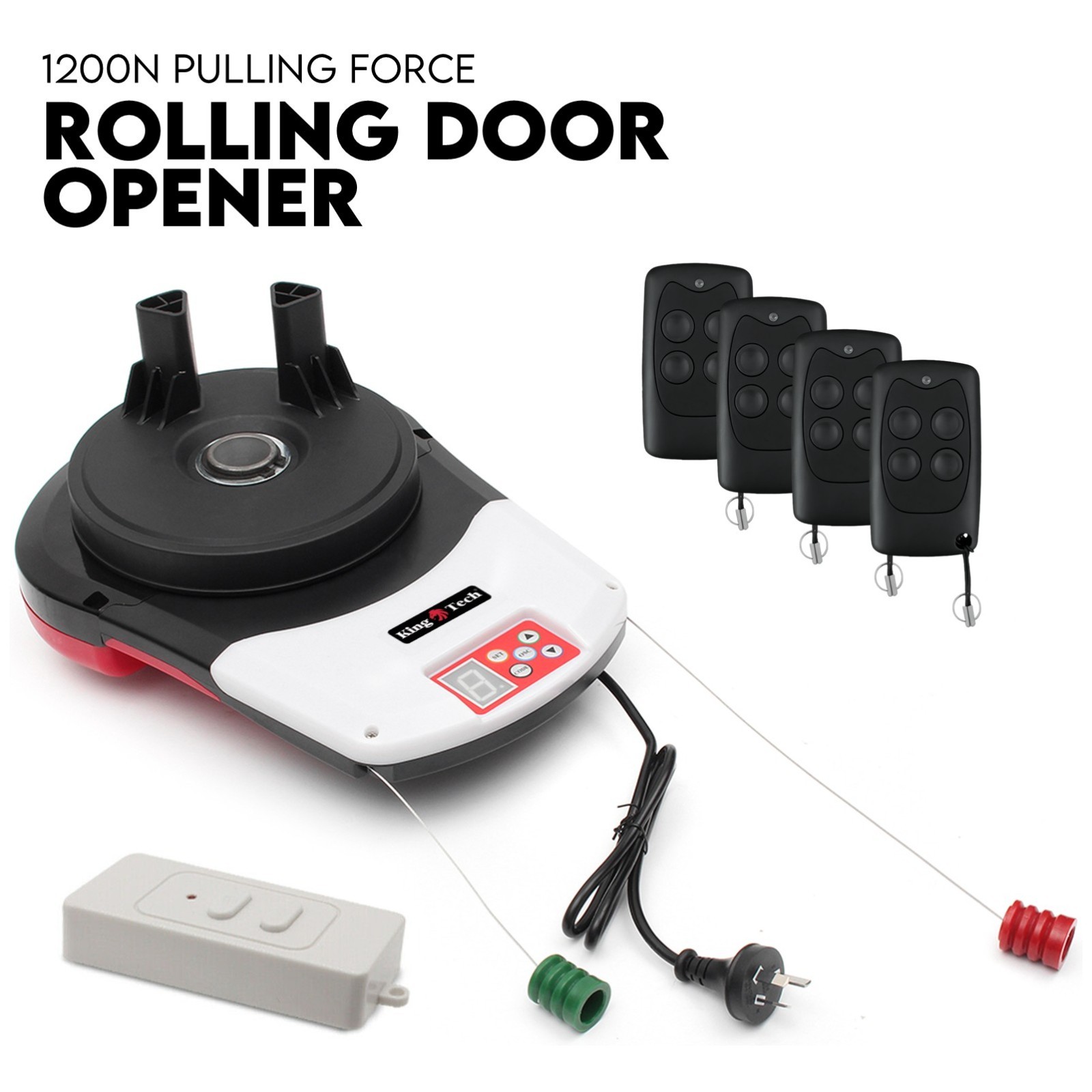 1200N Automatic Roller Door Opener Garage Motor 4x Remote 22m² Rolling - Image 1
