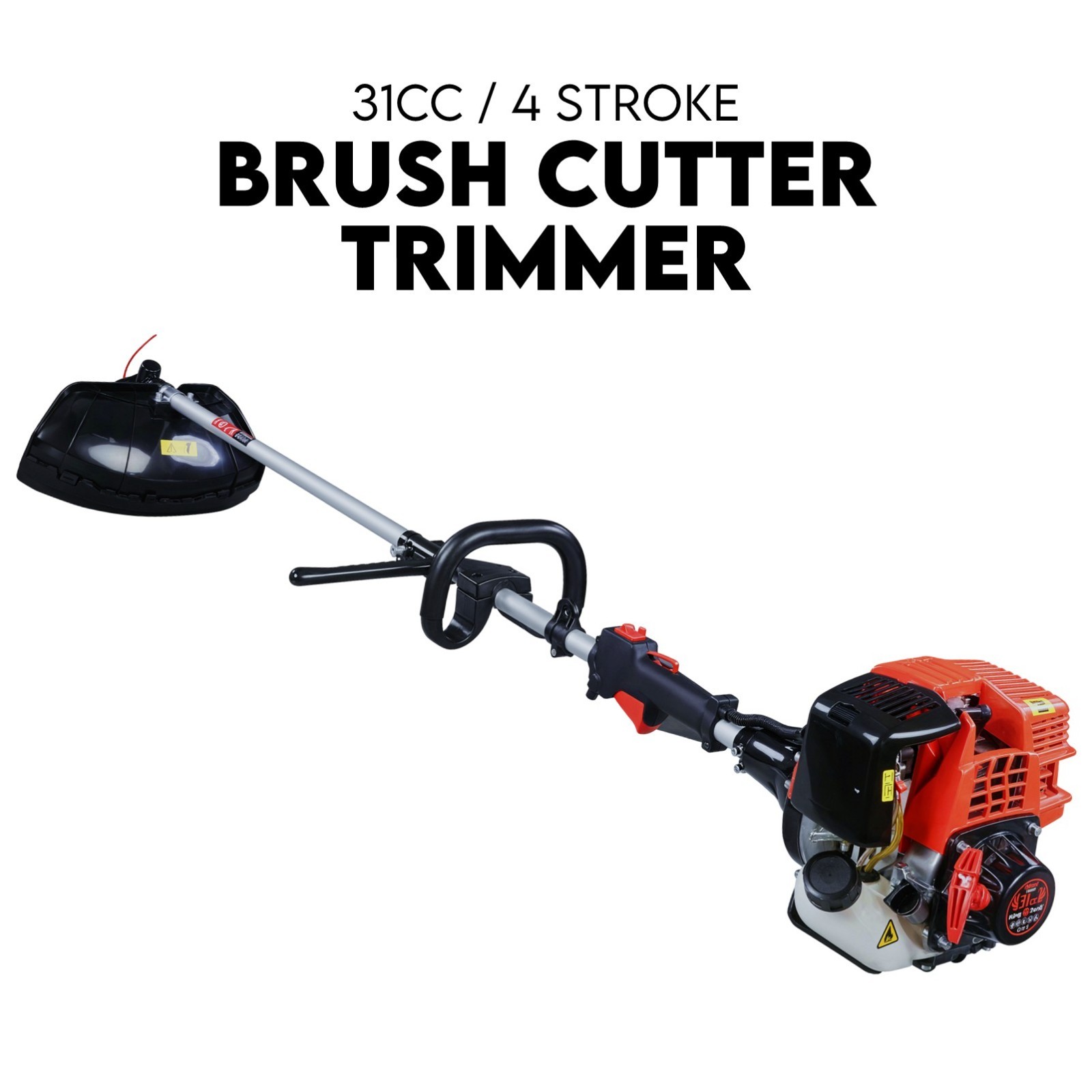 Whipper Snipper Straight Shaft Line Trimmer 31CC Pole Brush Cutter 4 STROKE - Image 1