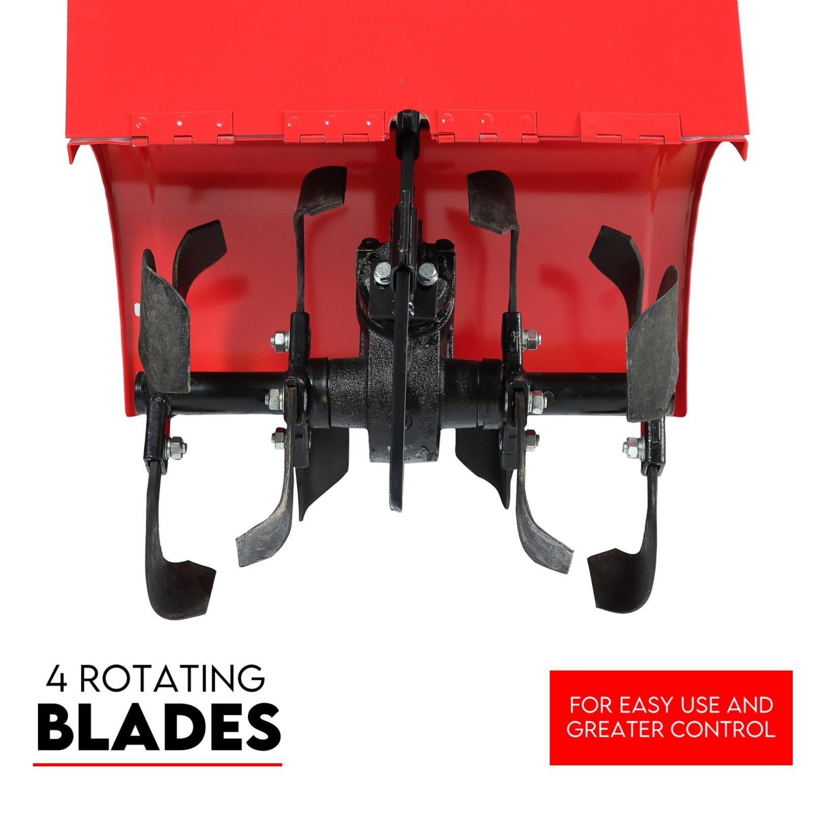 7HP Tiller Cultivator 4 Strokes Rotating Tines Power Handheld Rotary Hoe 4 Blades - Image 7