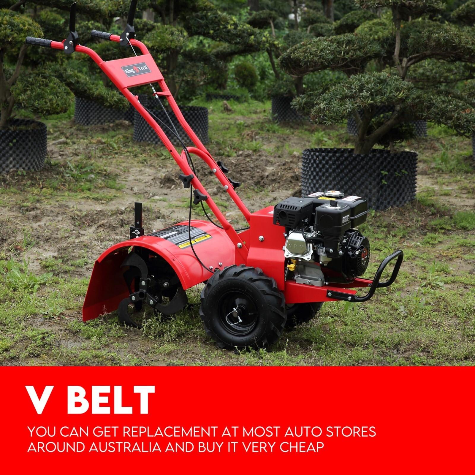 7HP Tiller Cultivator 4 Strokes Rotating Tines Power Handheld Rotary Hoe 4 Blades - Image 8
