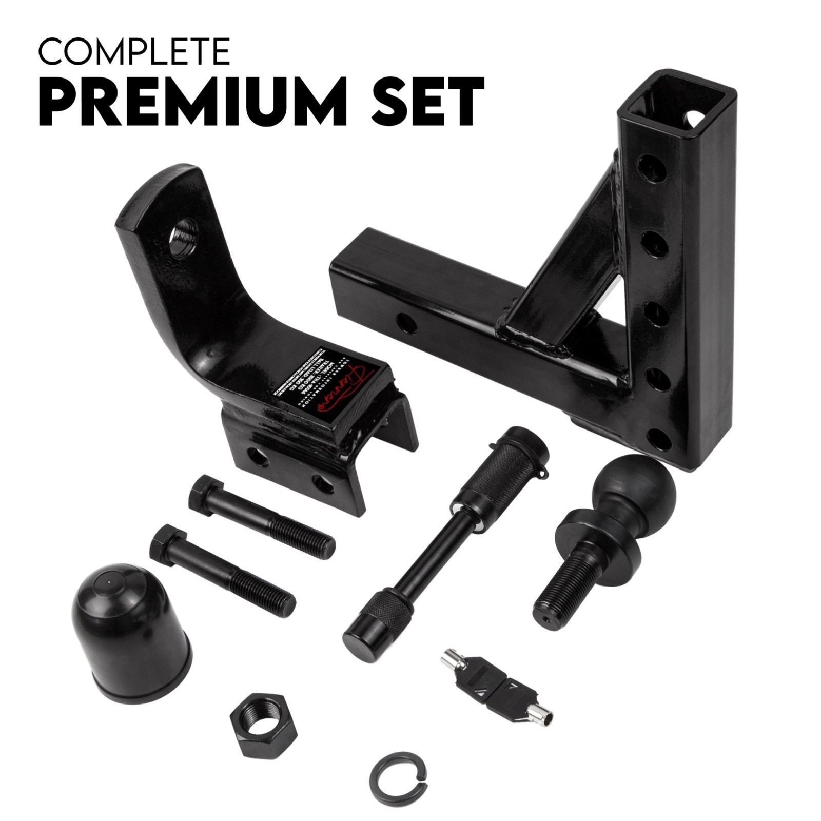 Towbar Adjustable Drop Tow Bar Ball Mount Tongue Hitch Trailer Car 3500KG 50mm - Image 3