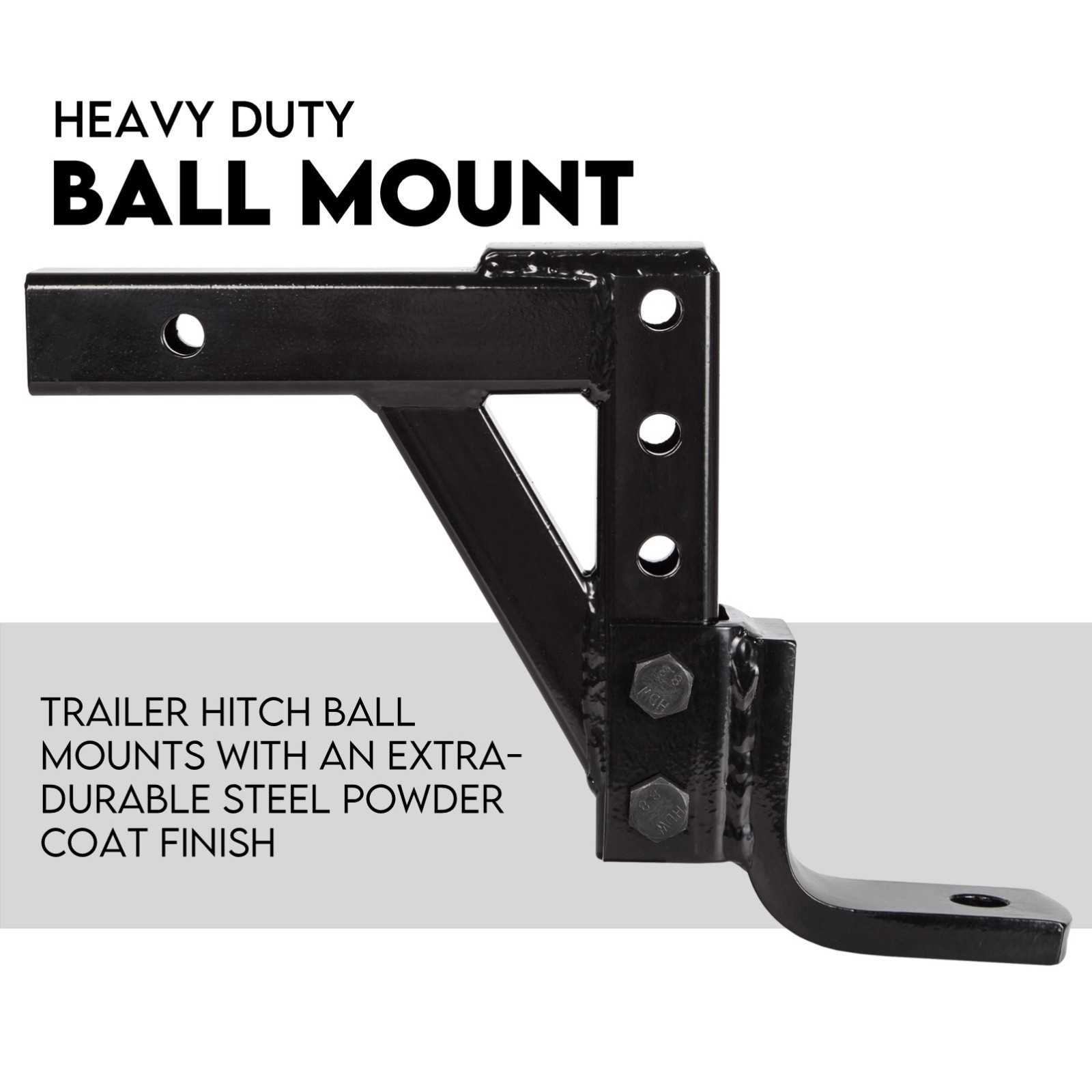 Towbar Adjustable Drop Tow Bar Ball Mount Tongue Hitch Trailer Car 3500KG 50mm - Image 4