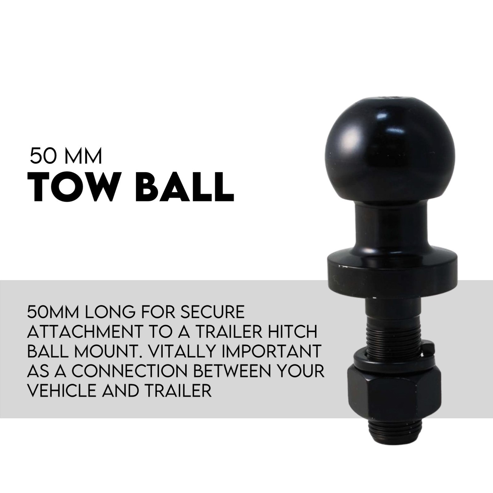 Towbar Adjustable Drop Tow Bar Ball Mount Tongue Hitch Trailer Car 3500KG 50mm - Image 5