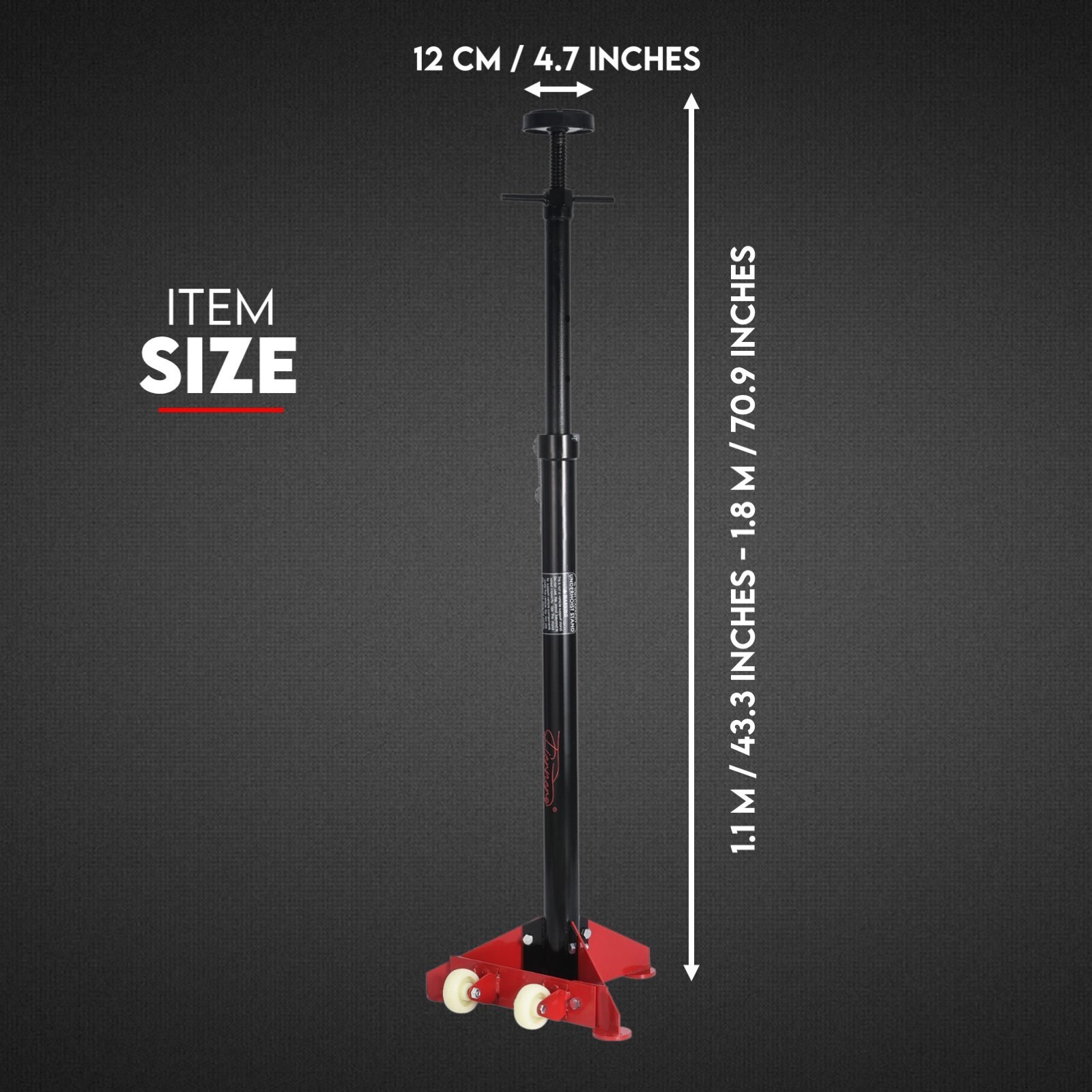 Under Hoist Stand 1650lbs 3/4Ton Movable Pole Jack Heavy Duty Support Car Lift - Image 3