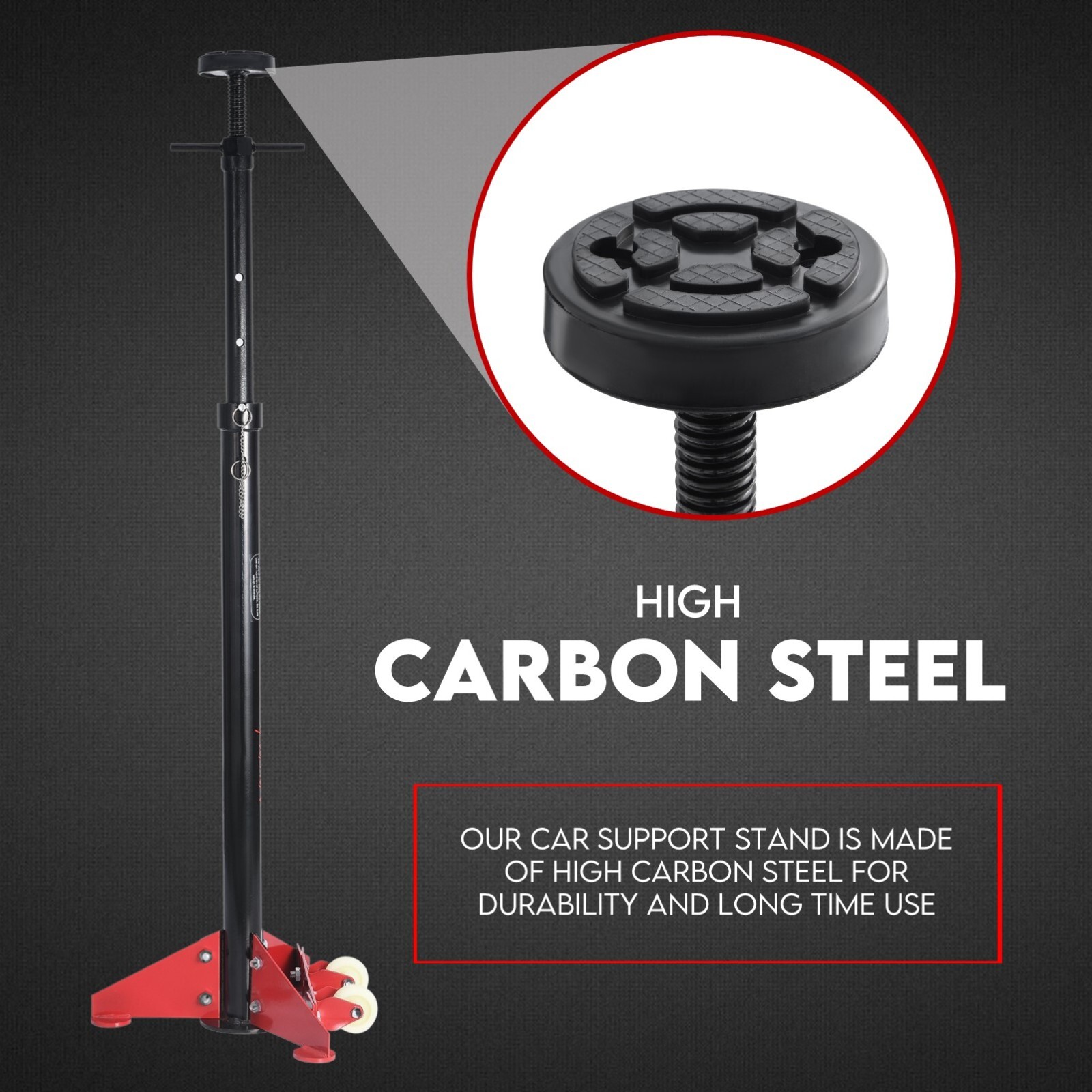 Under Hoist Stand 1650lbs 3/4Ton Movable Pole Jack Heavy Duty Support Car Lift - Image 7