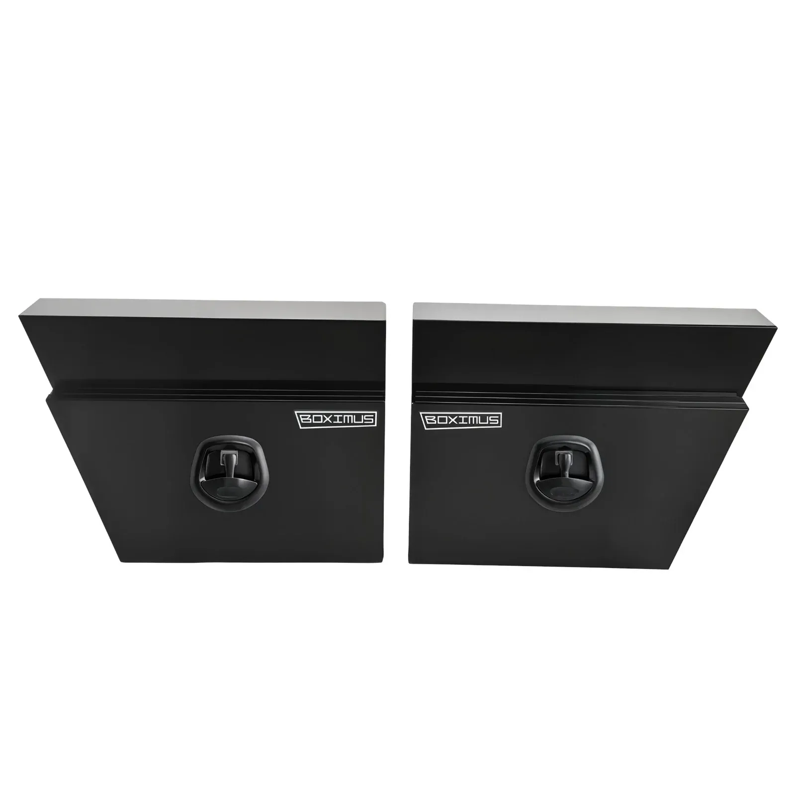 600mm Pair of Under Tray Tool Box Aluminium Undertray Underbody Toolbox Black - Image 1