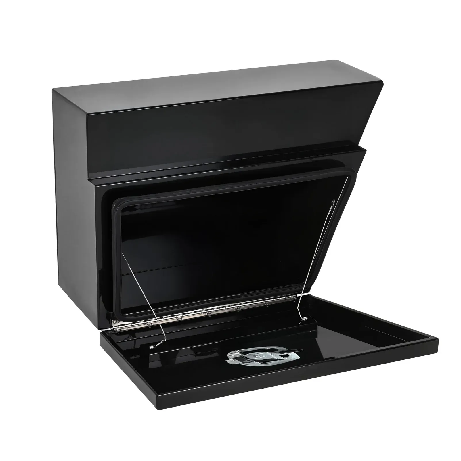 600mm Pair of Under Tray Tool Box Aluminium Undertray Underbody Toolbox Black - Image 5