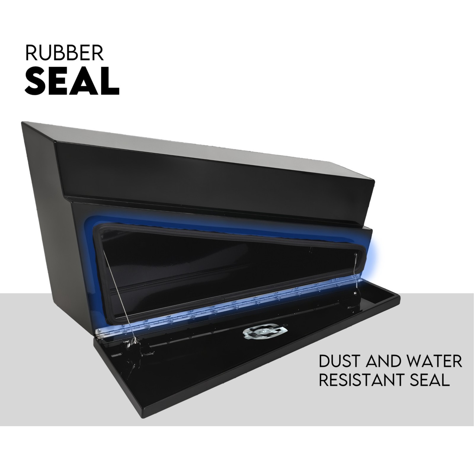 900mm Black Pair of Under Tray Undertray Tool Box Steel Underbody Toolbox Truck - Image 4