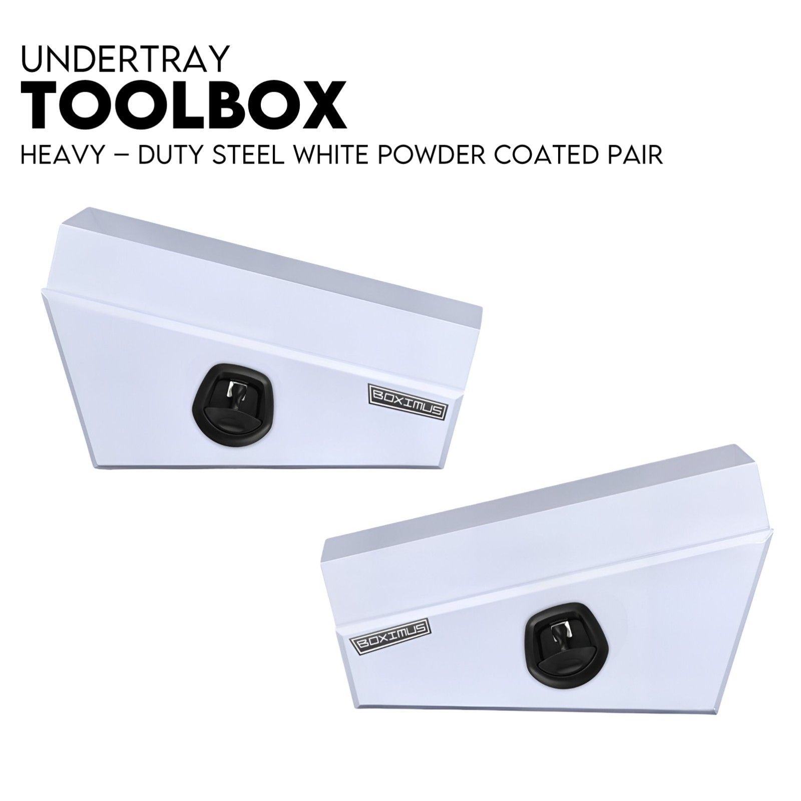 750mm Pair Set Under Tray Ute Tool Box Storage Truck Trailer Underbody Toolbox - Image 1