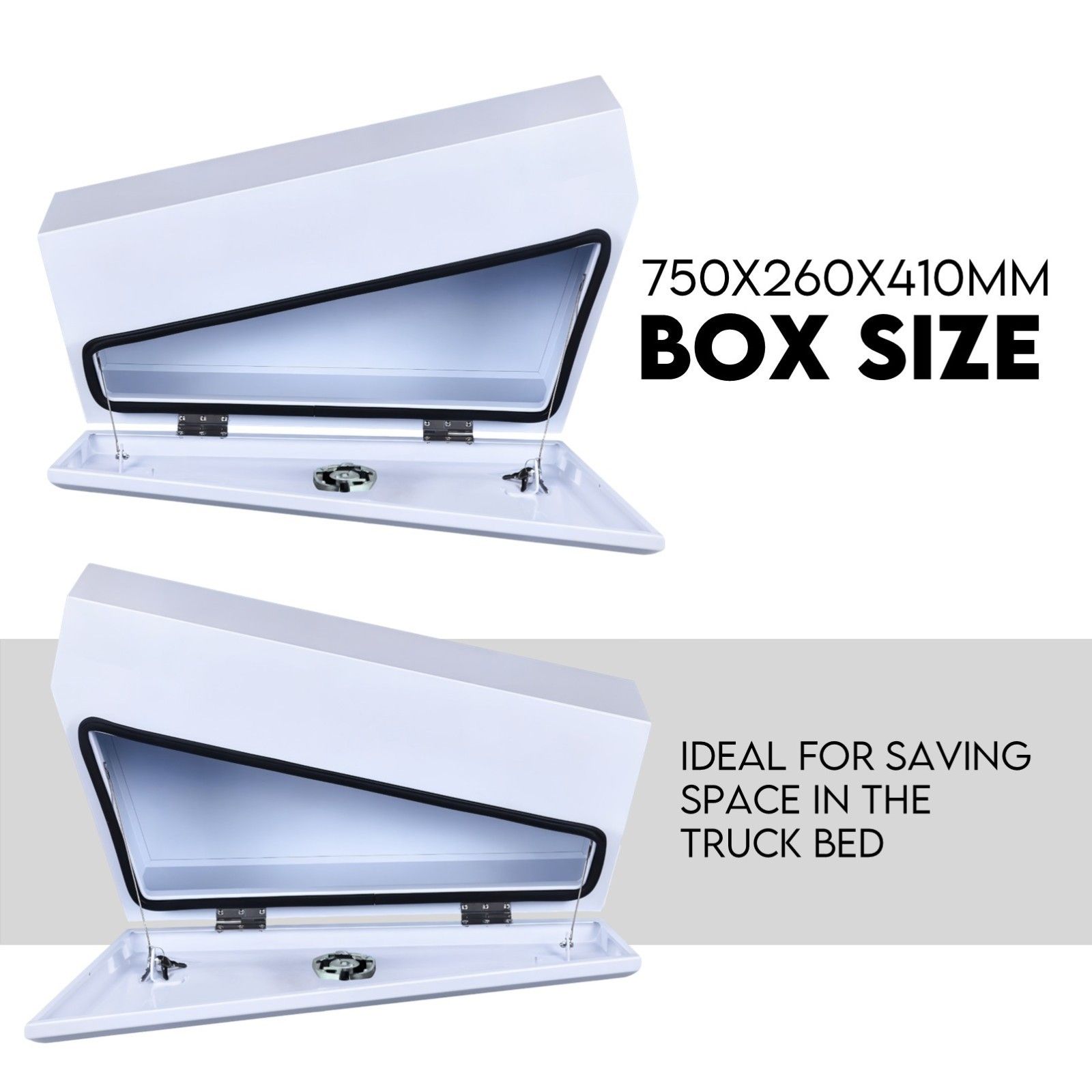 750mm Pair Set Under Tray Ute Tool Box Storage Truck Trailer Underbody Toolbox - Image 3