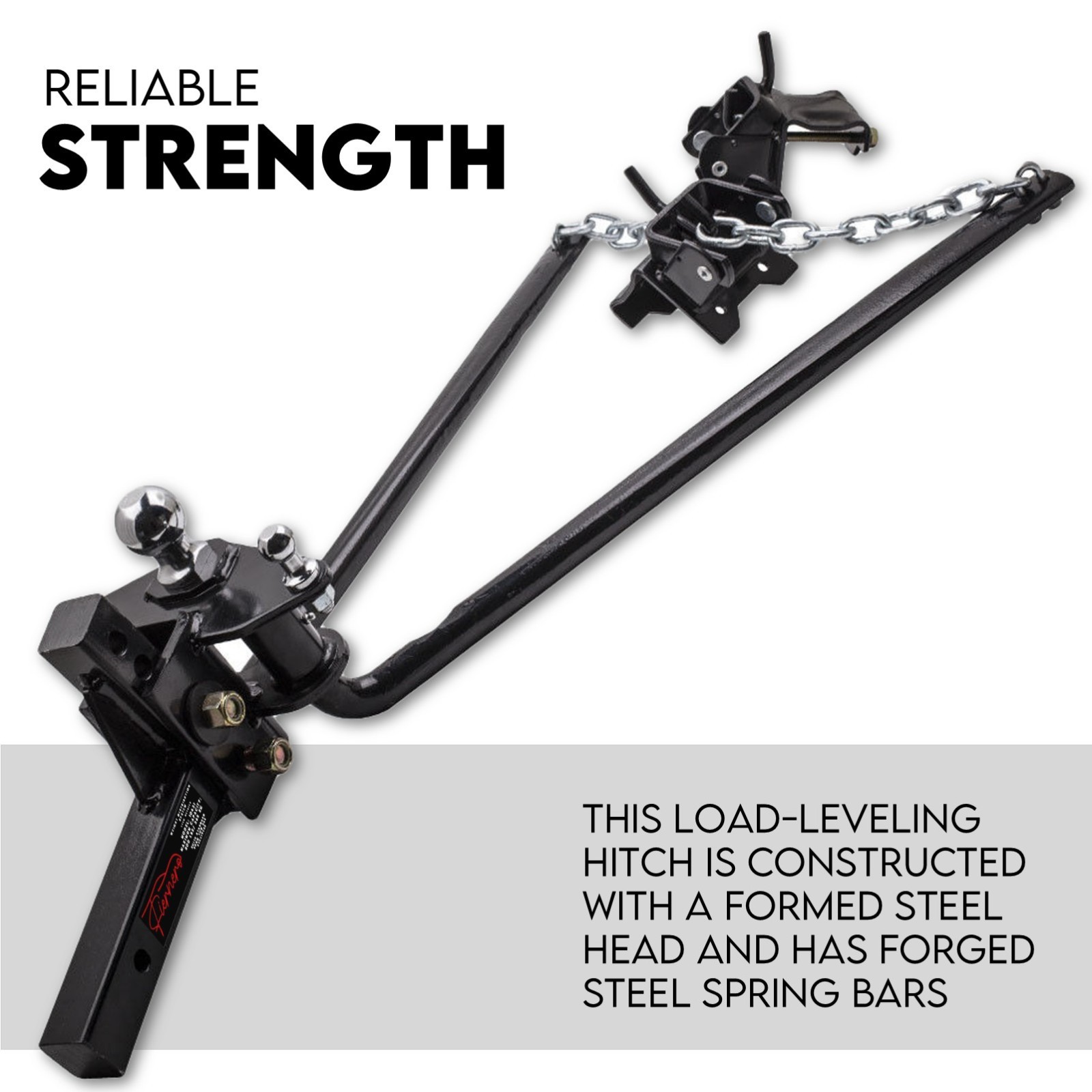 800lbs Weight Distribution Hitch System Load Leveller Caravan Anti Sway Bars - Image 3