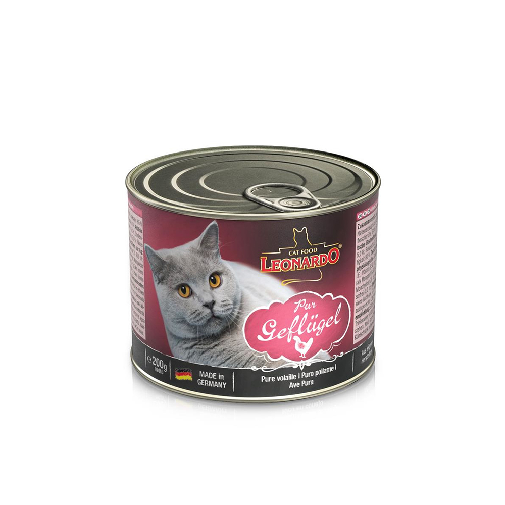 LEONARDO Quality Selection Pure Poultry Wet Cat Food 200gx6 - Image 1