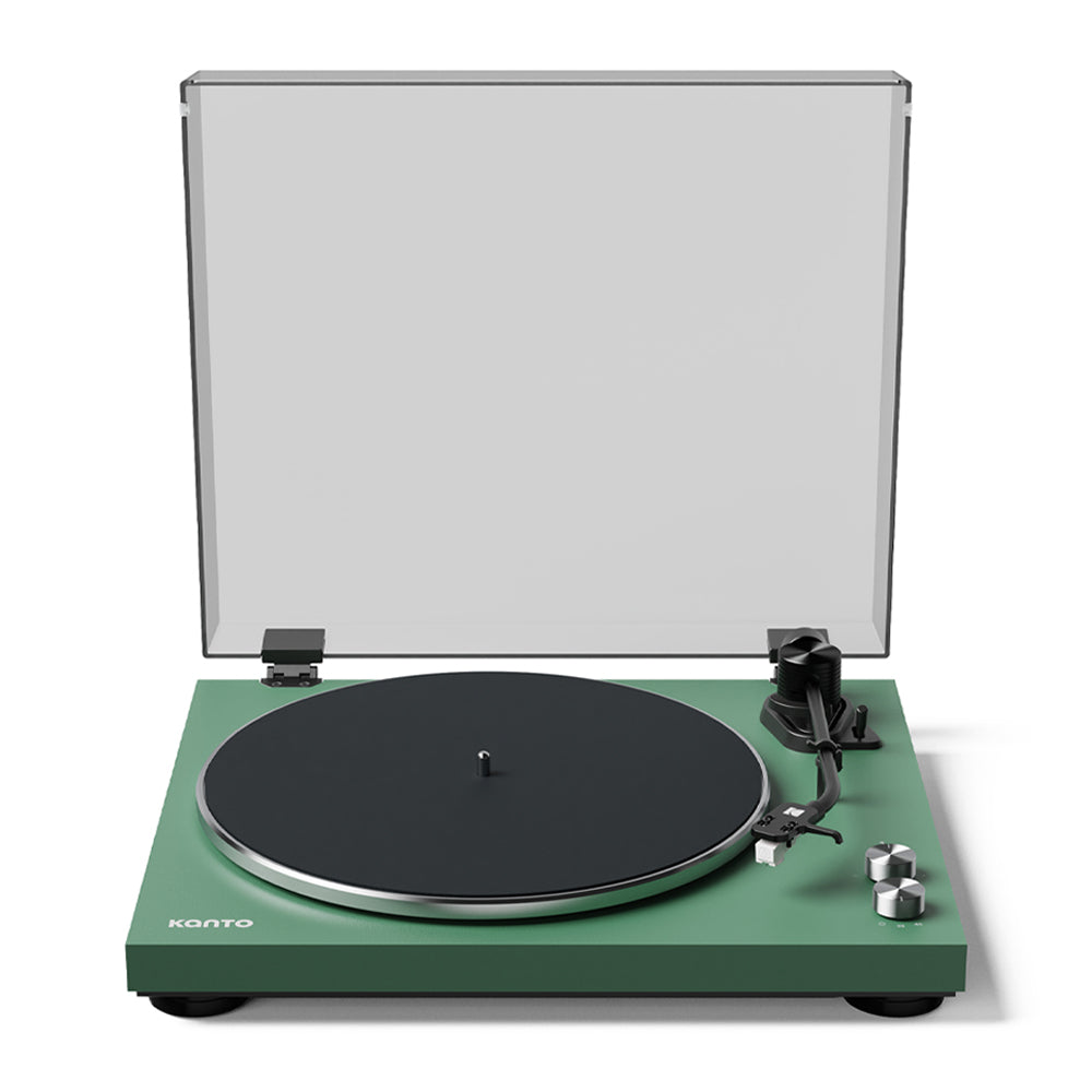 Kanto OBI3 Turntable with Bluetooth 5.3, Preamp, and Pitch Control - Matte Green - Image 1