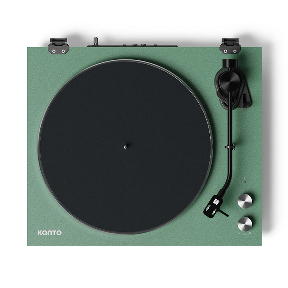 Kanto OBI3 Turntable with Bluetooth 5.3, Preamp, and Pitch Control - Matte Green - Image 4