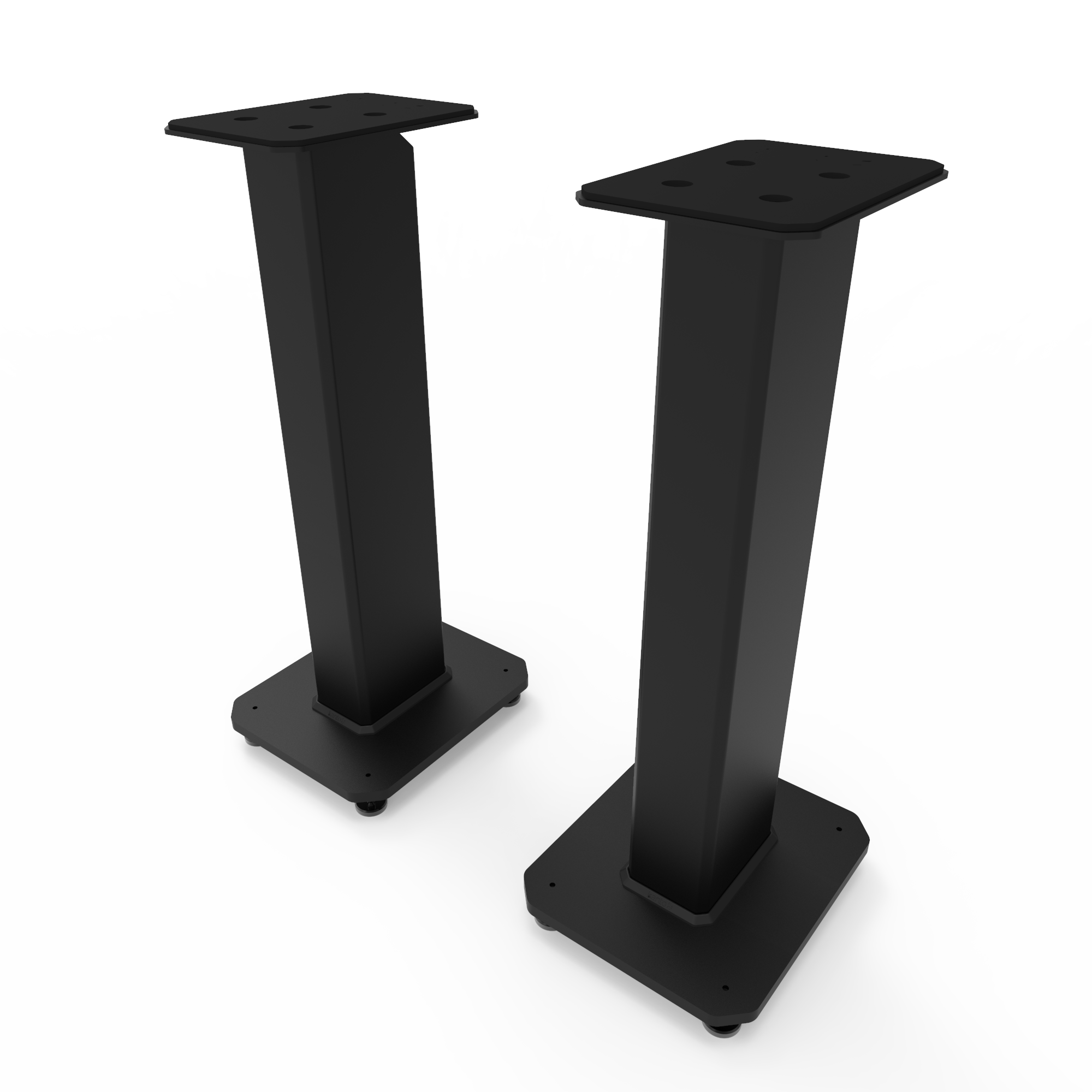 Kanto SX26 26 Tall Fillable Speaker Stands with Isolation Feet - Pair, Black - Image 1