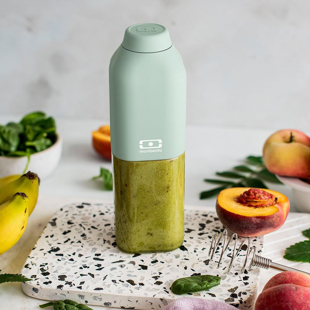 Monbento Mb Positive M Reusable Water Bottle - Green Natural - Image 4