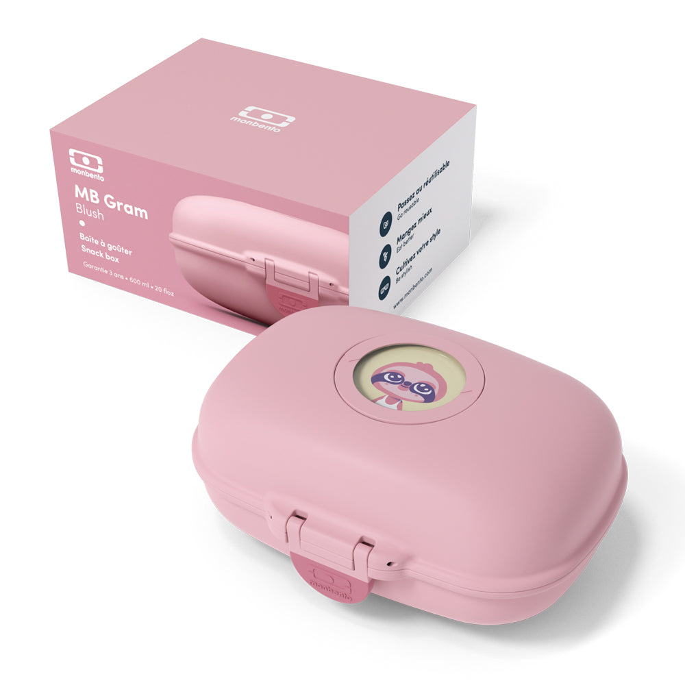 Monbento Mb Gram Kids Snack Box - Pink Blush - Image 3
