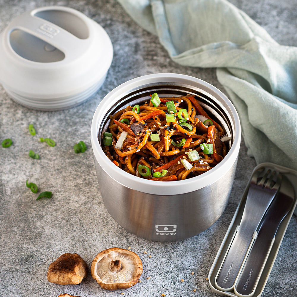 Monbento Mb Element Isolated Bento Box - Metallic Silver - Image 2