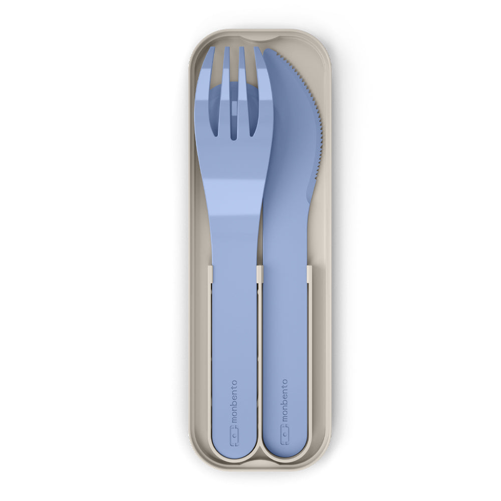 Monbento Mb Pocket Plastic Cutlery Set - Colour Blue Infinity - Image 1