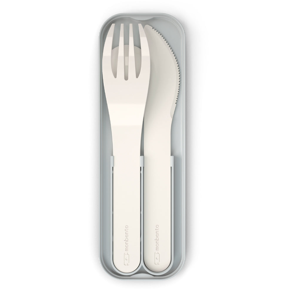 Monbento Mb Pocket Plastic Cutlery Set - Colour Natural - Image 1