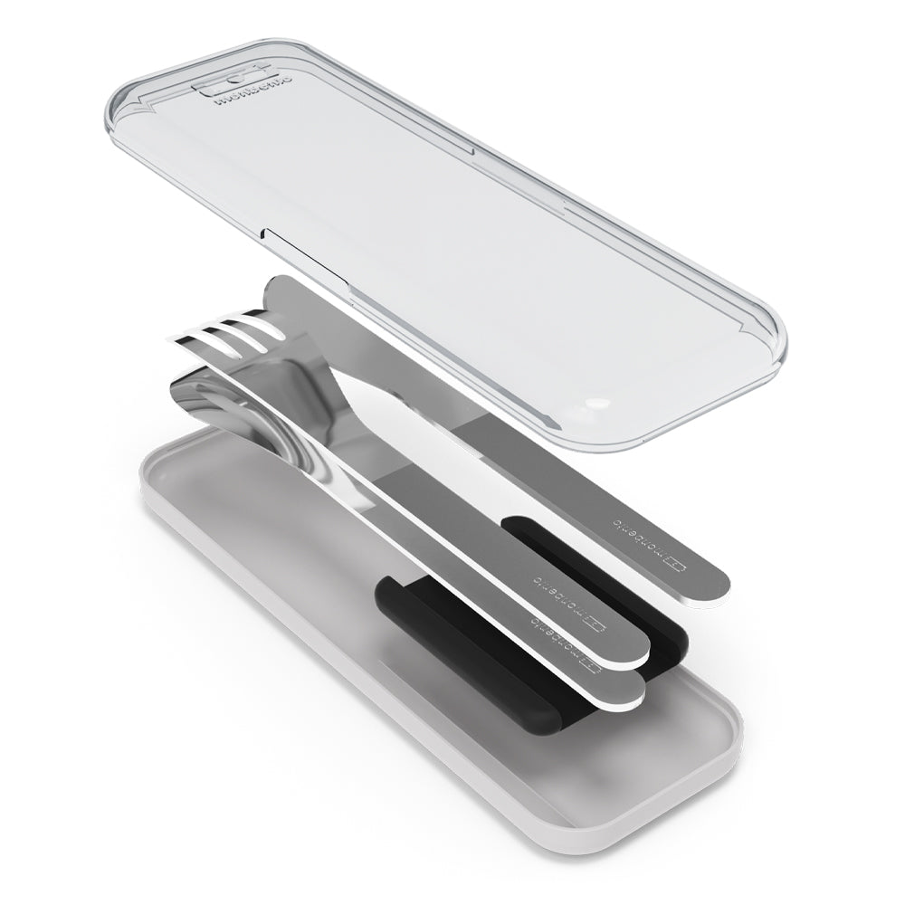Monbento Mb Slim Box Stainless Steel Cutlery Set - Trio Knife - Black - Image 3