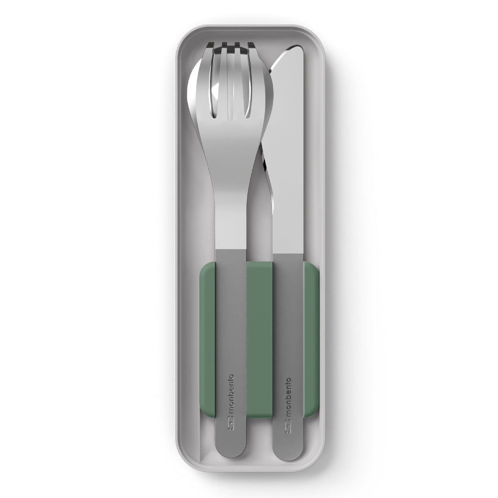 Monbento Mb Slim Box - Trio Knife - Green Natural - Image 1