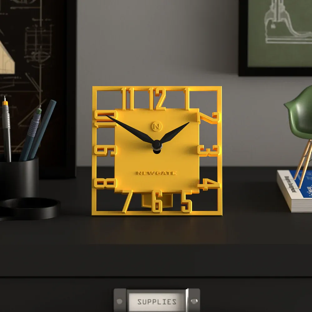 Newgate Highline Mantel Clock-Yellow - Image 2