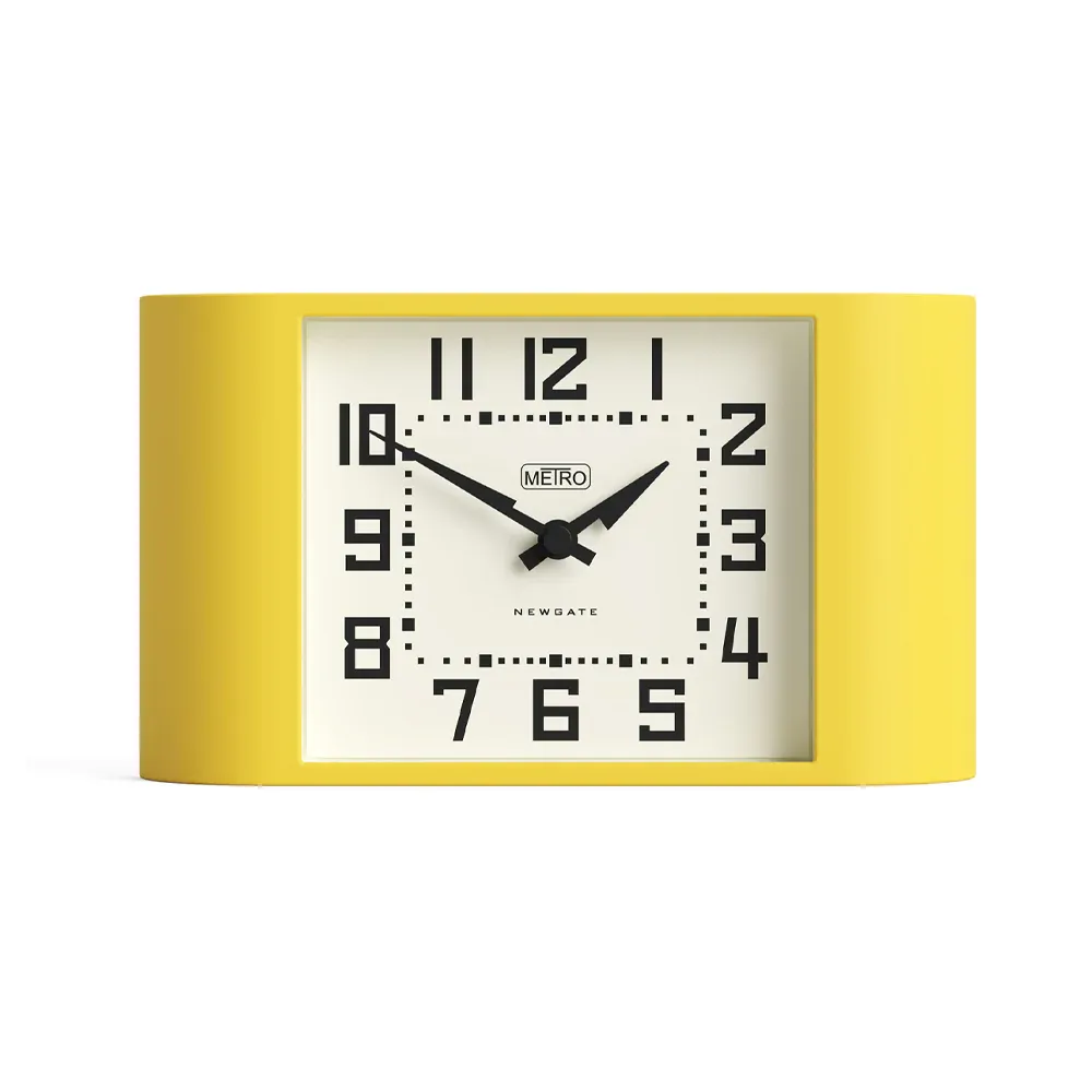 Newgate Mini Metro Mantel Clock-Yellow - Image 1