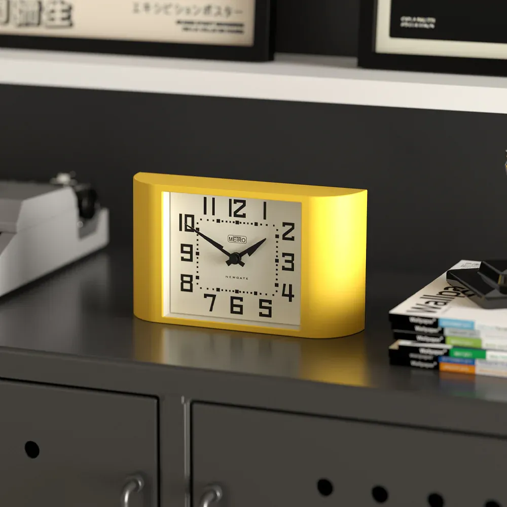 Newgate Mini Metro Mantel Clock-Yellow - Image 2