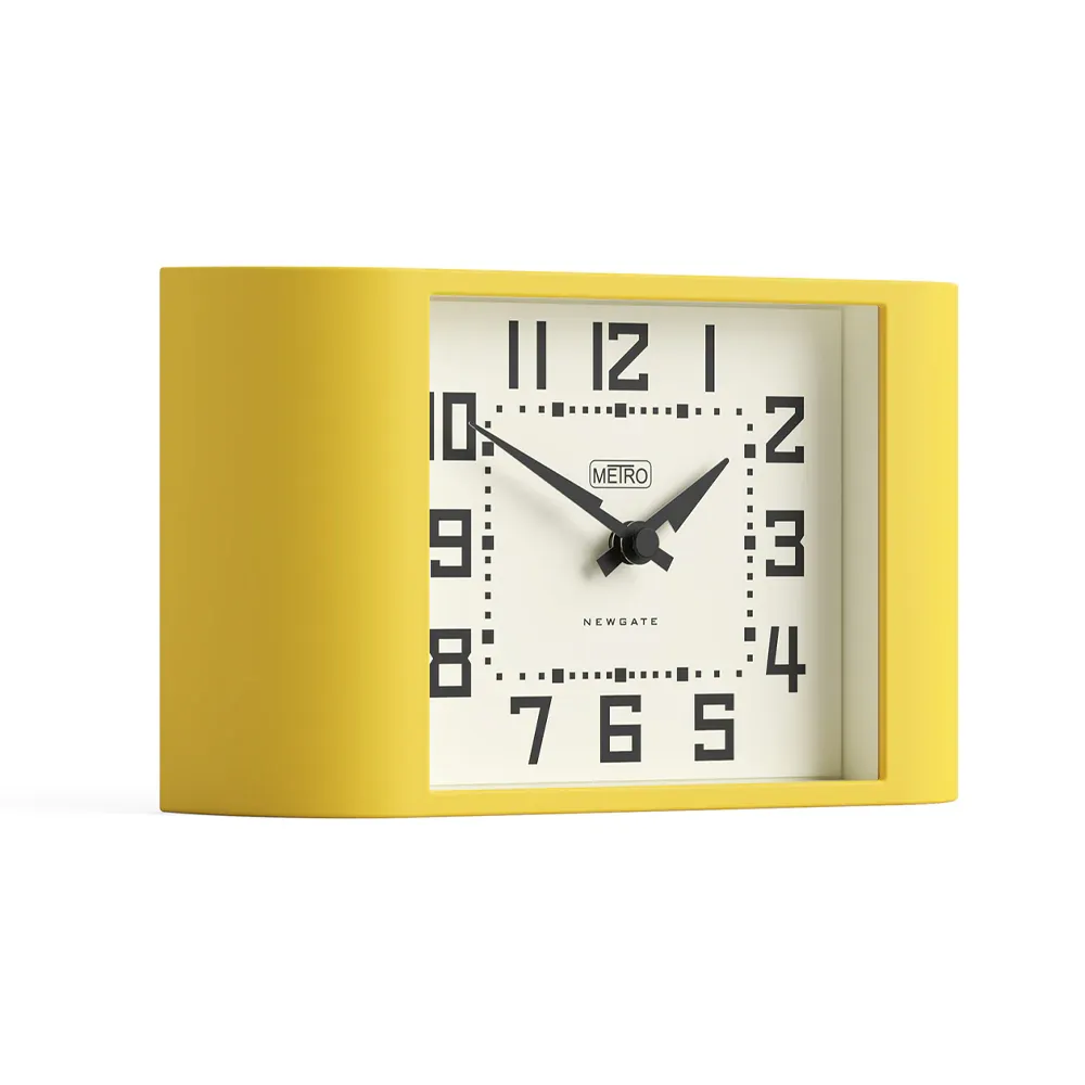 Newgate Mini Metro Mantel Clock-Yellow - Image 3