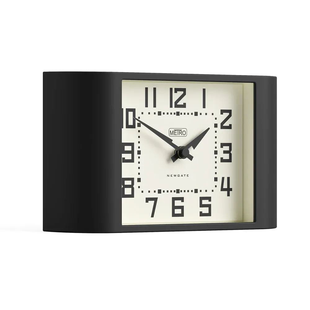 Newgate Mini Metro Mantel Clock-Black - Image 3