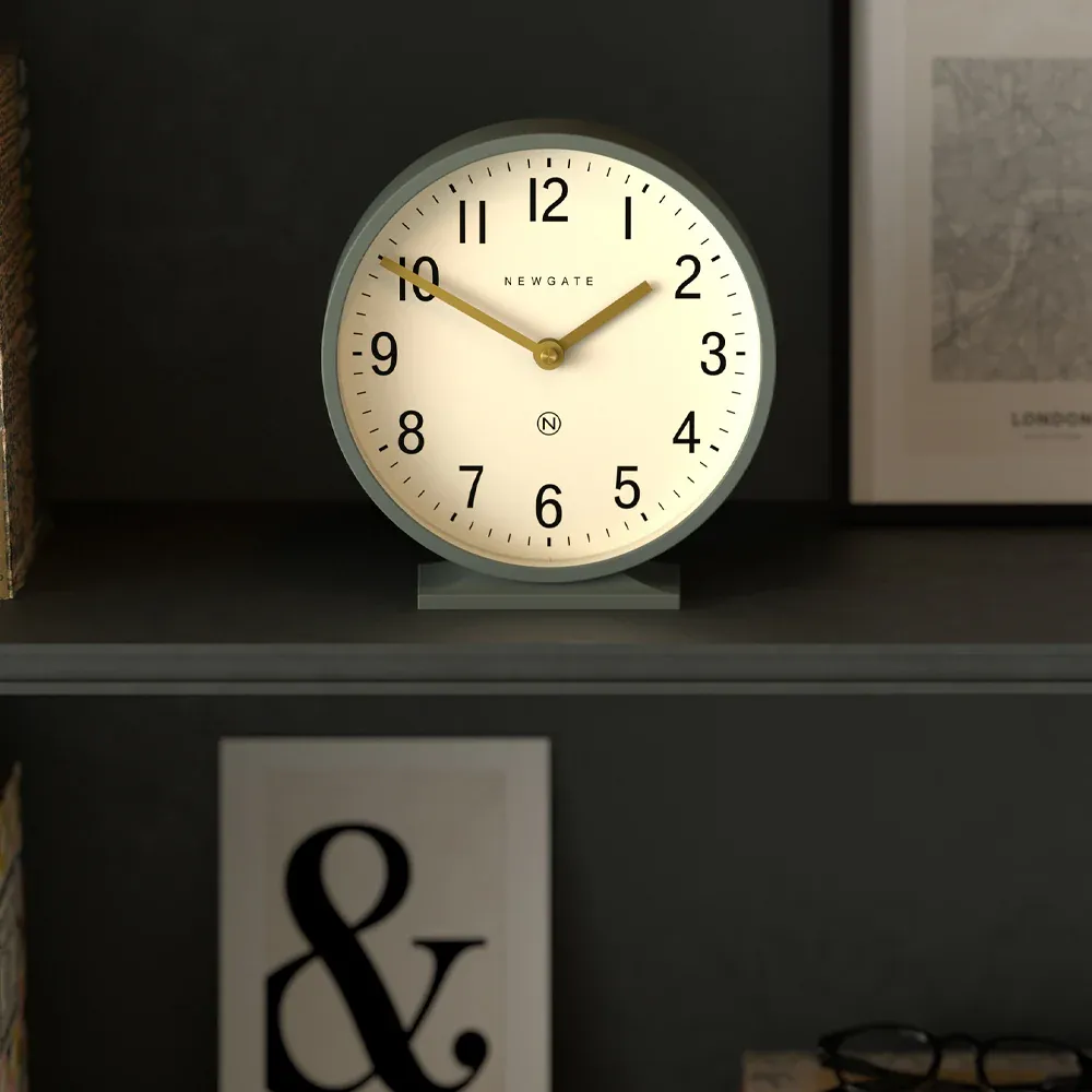 Newgate Q Mantel Clock-Asparagus Green - Image 3